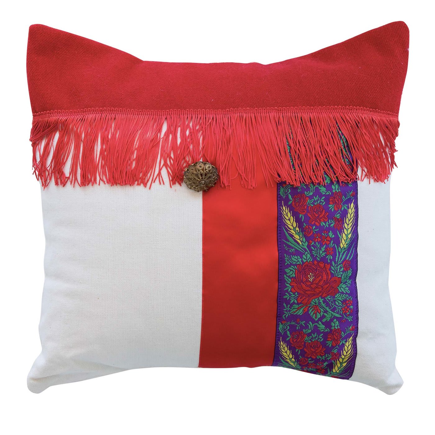Tradition Red and Blue Cushion - Le Botteghe su Gologone