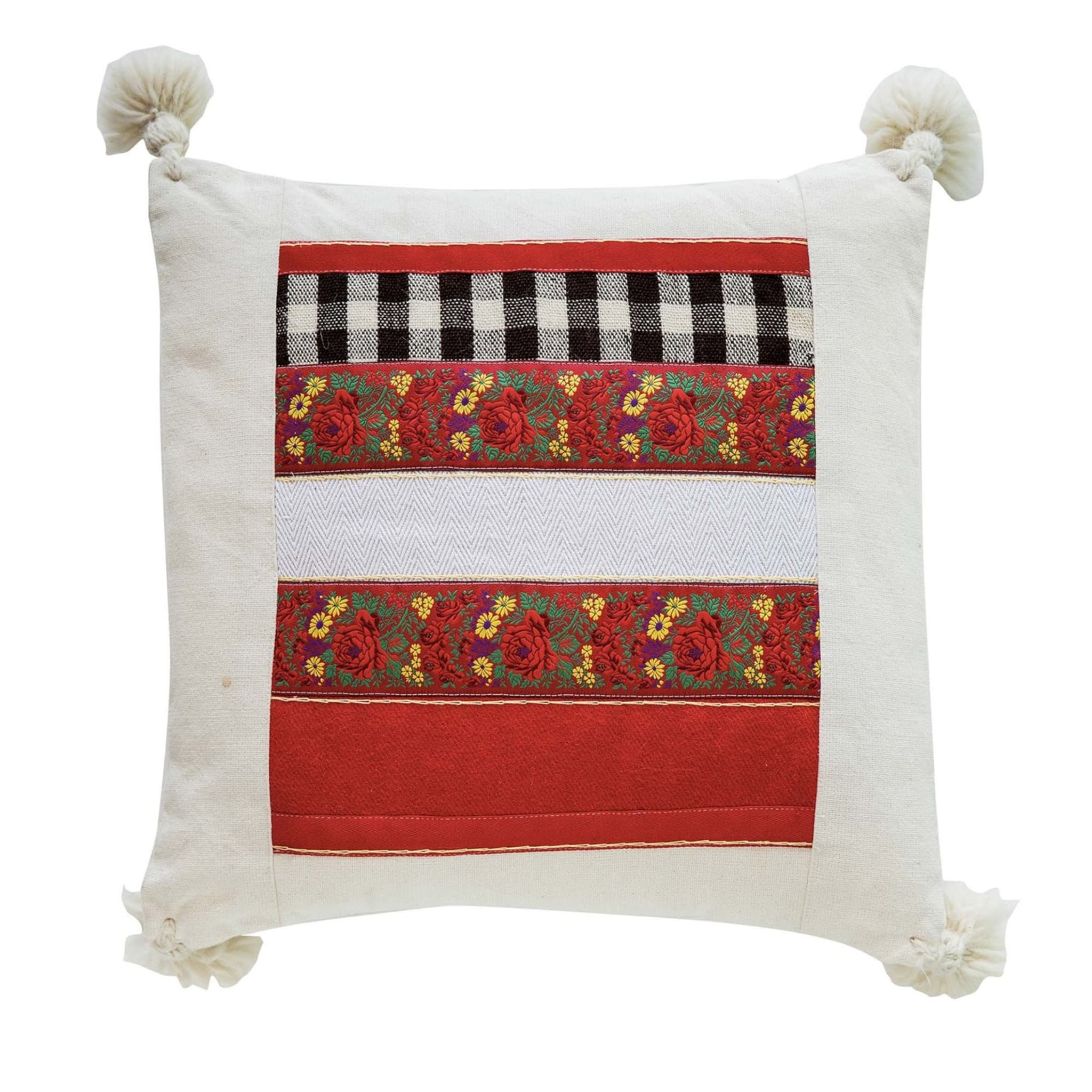 Tradition Red and White Cushion - Main view