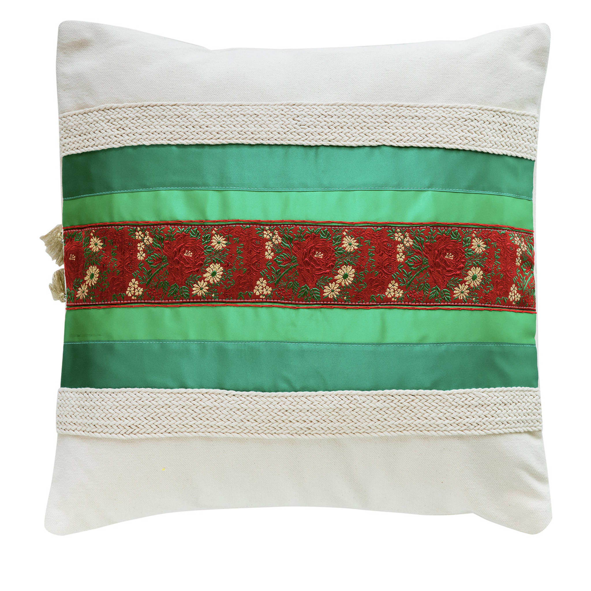 Tradition Green and Red Cushion - Main view