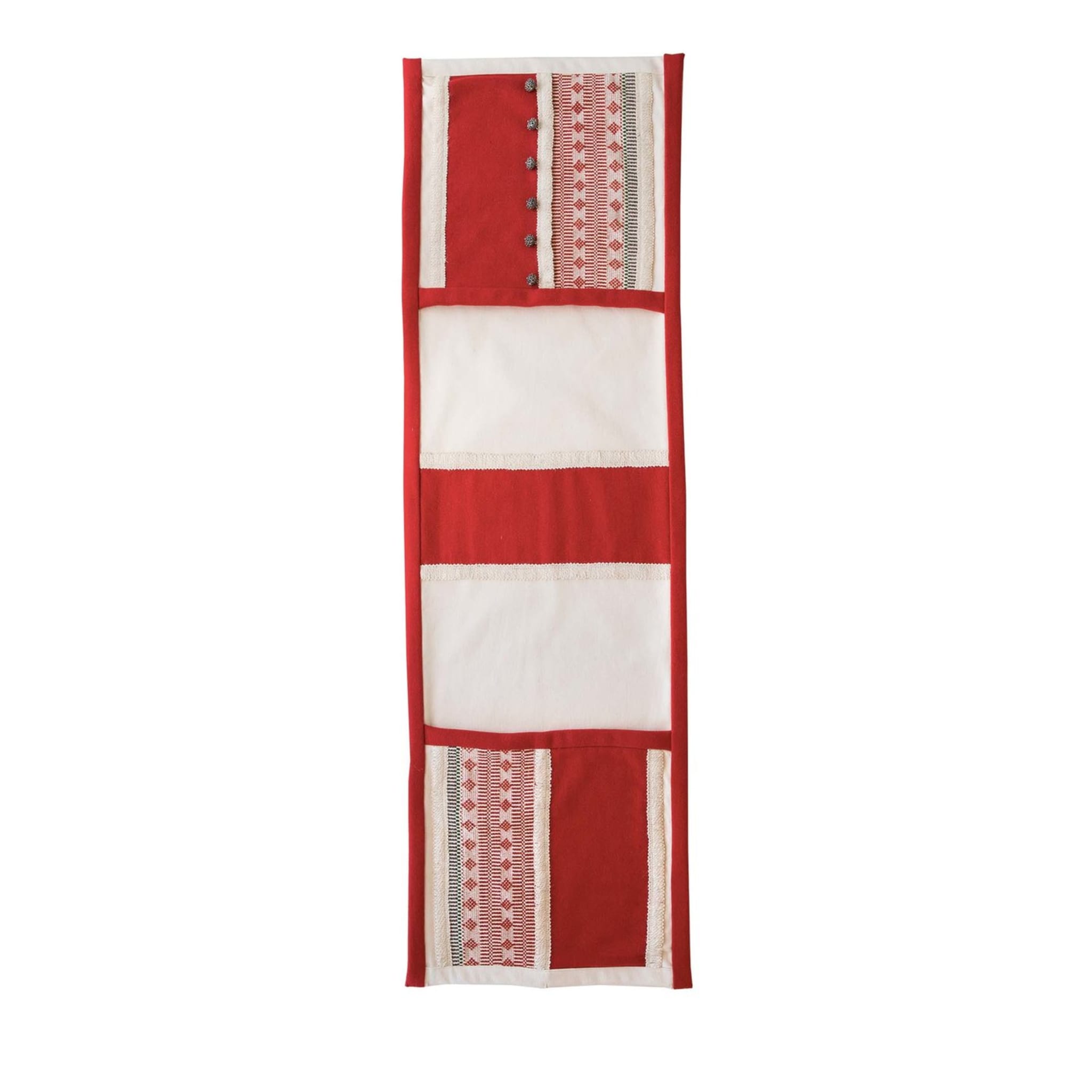 Traversée de lit Tradition rouge et blanche - Vue principale