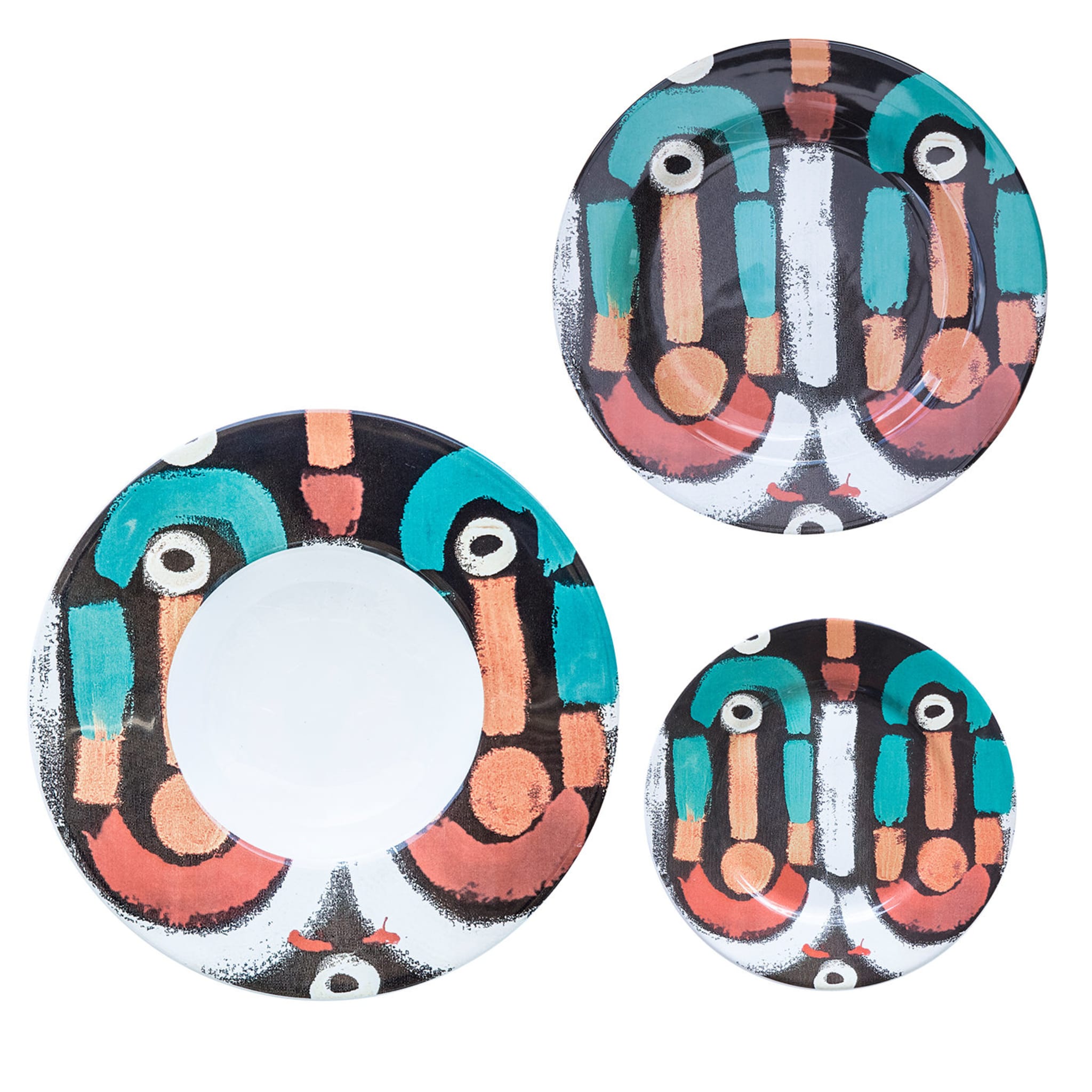 Set of 3 Colores Plates #2 - Main view