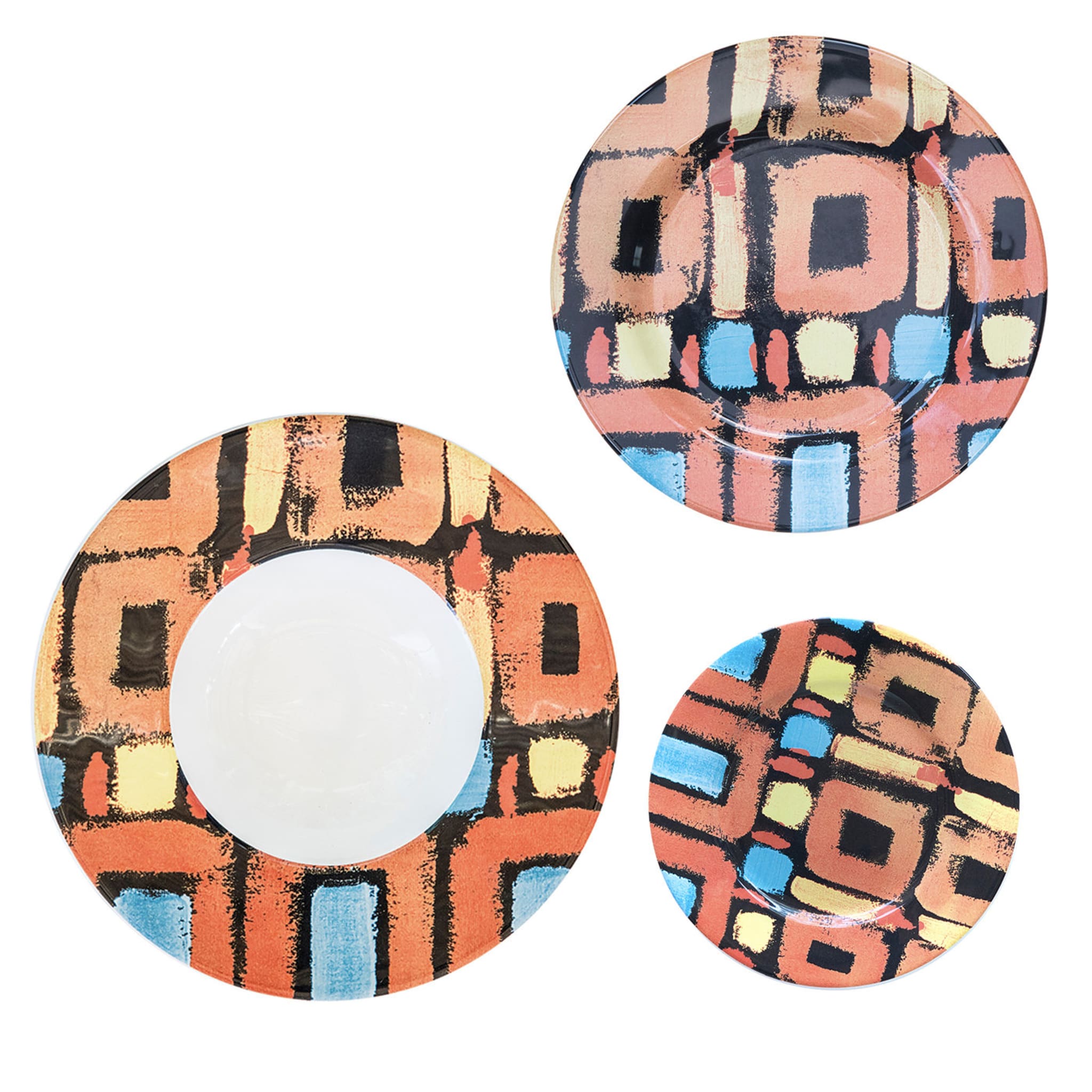 Set of 3 Colores Plates #3 - Main view
