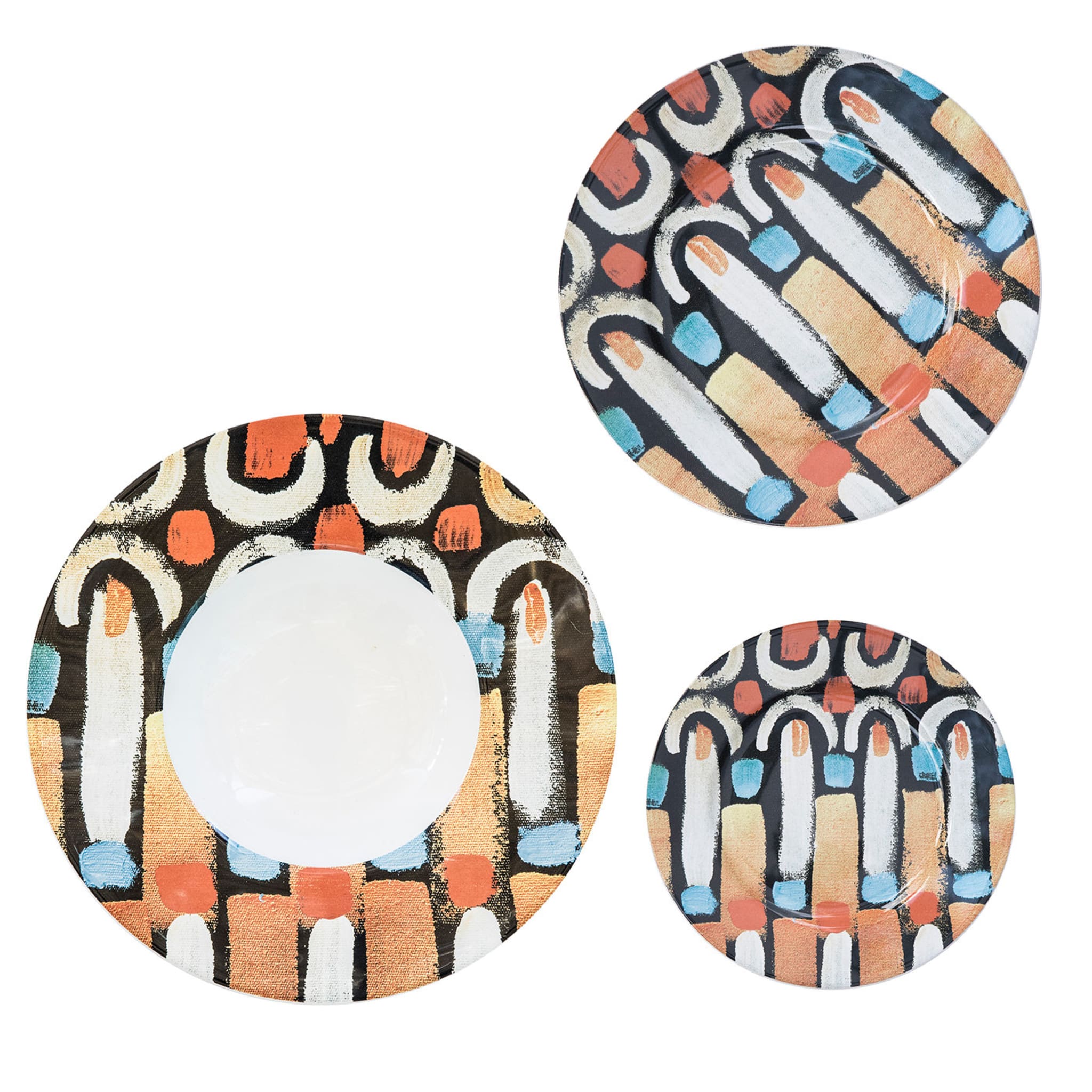 Set of 3 Colores Plates #5 - Main view