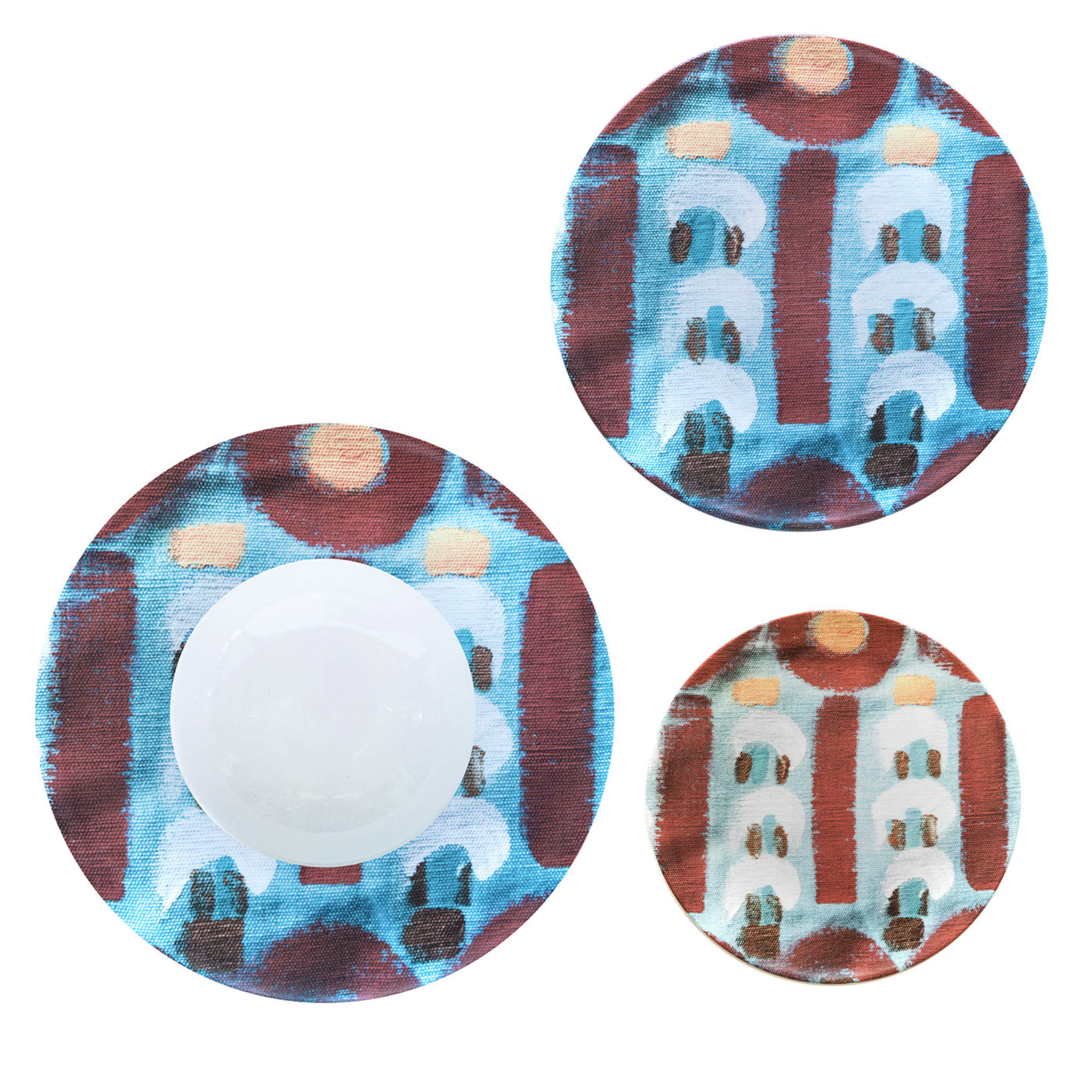 Set of 3 Colores Plates #18 - Main view