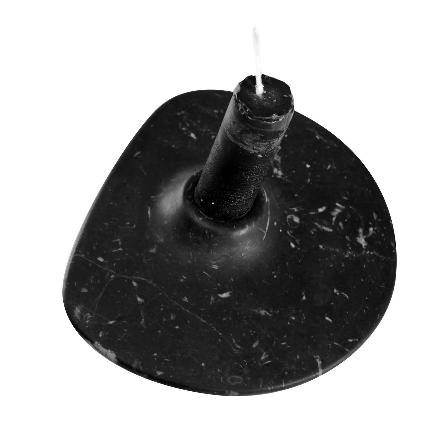 Olimpia B1 Bugia Black Marquina Candleholder - Alfaterna Marmi