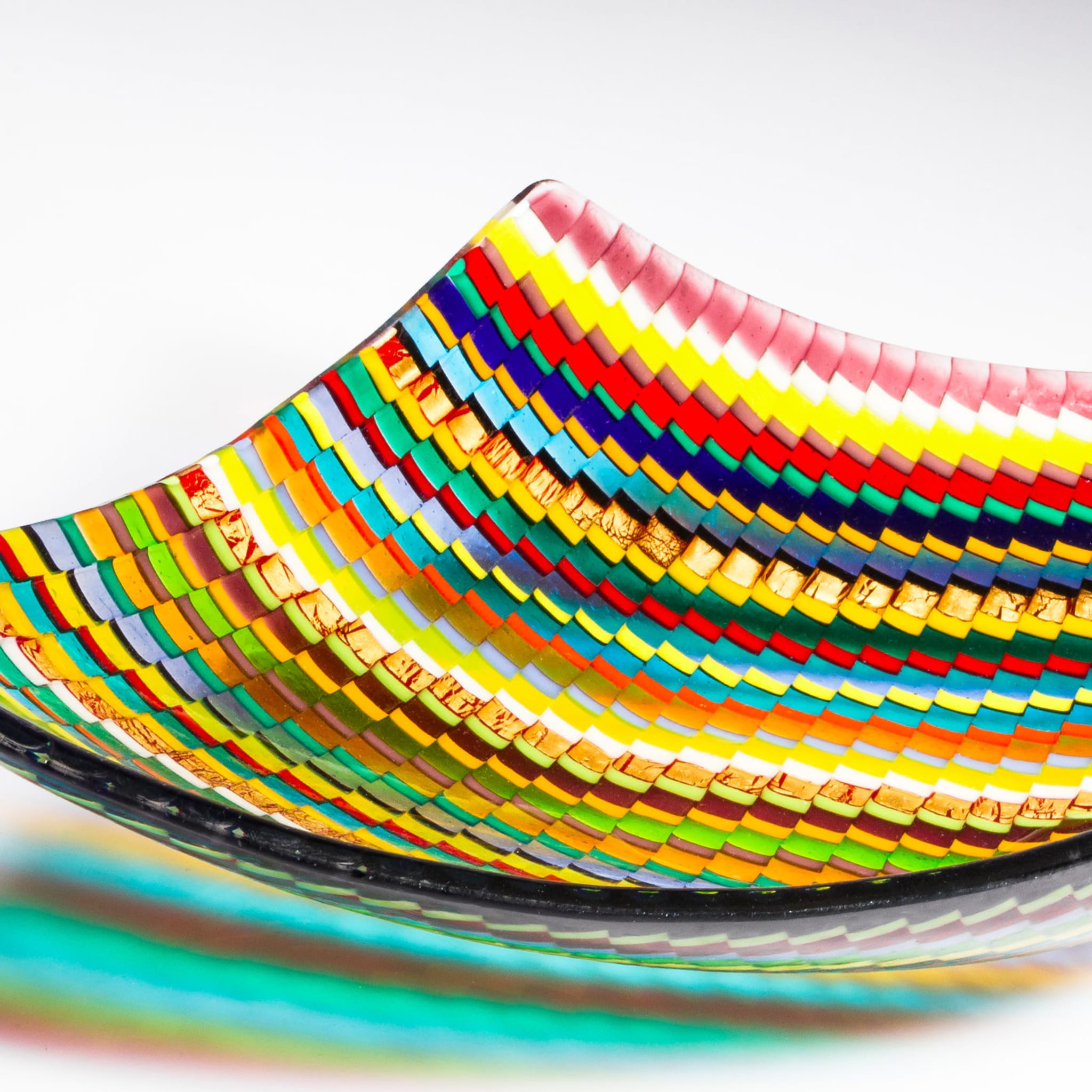 Rombo Mehrfarbiger Tafelaufsatz aus Muranoglas von Andrea Orso - Alternative Ansicht 1
