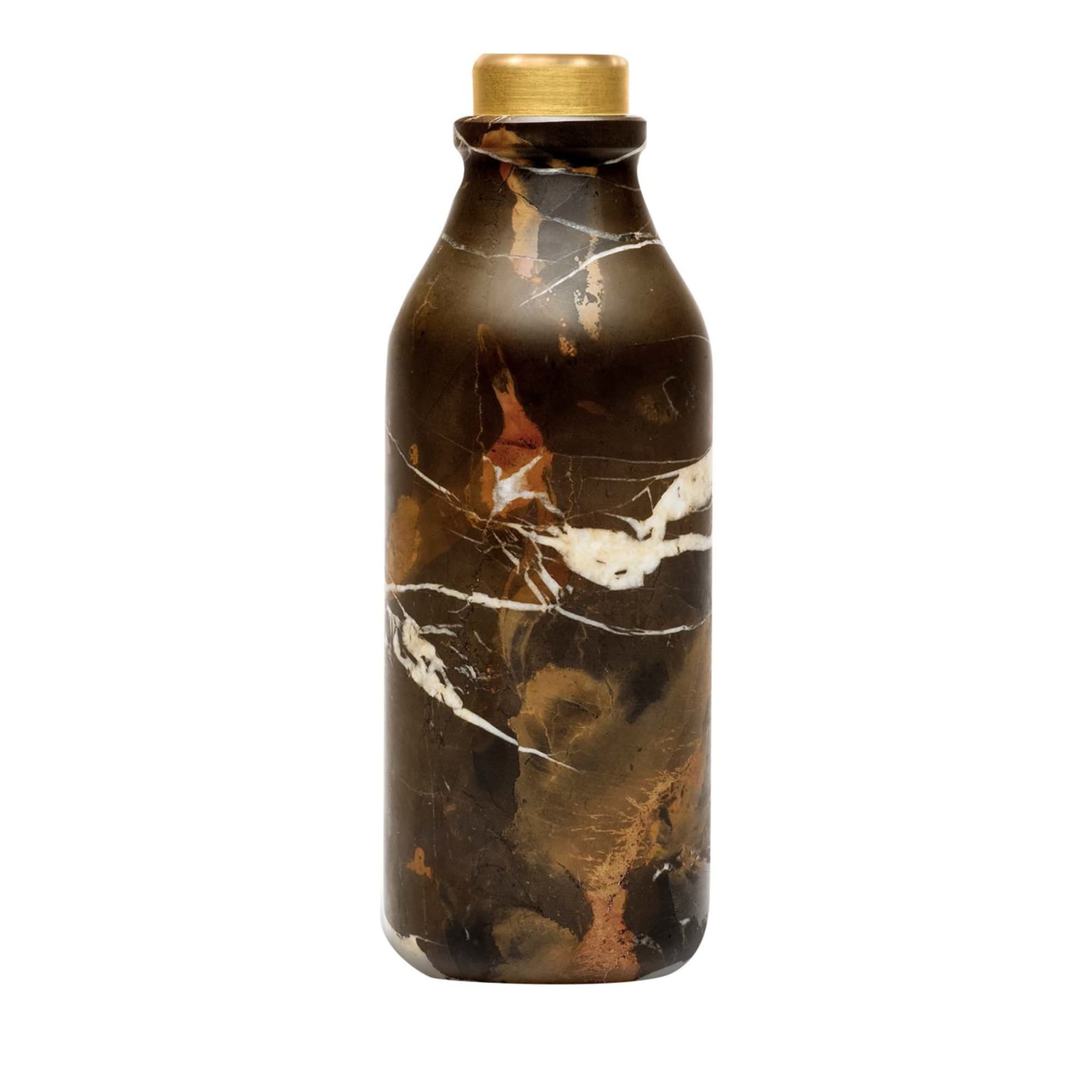 Mr. Bottle aus schwarzem und goldenem Marmor - Hauptansicht