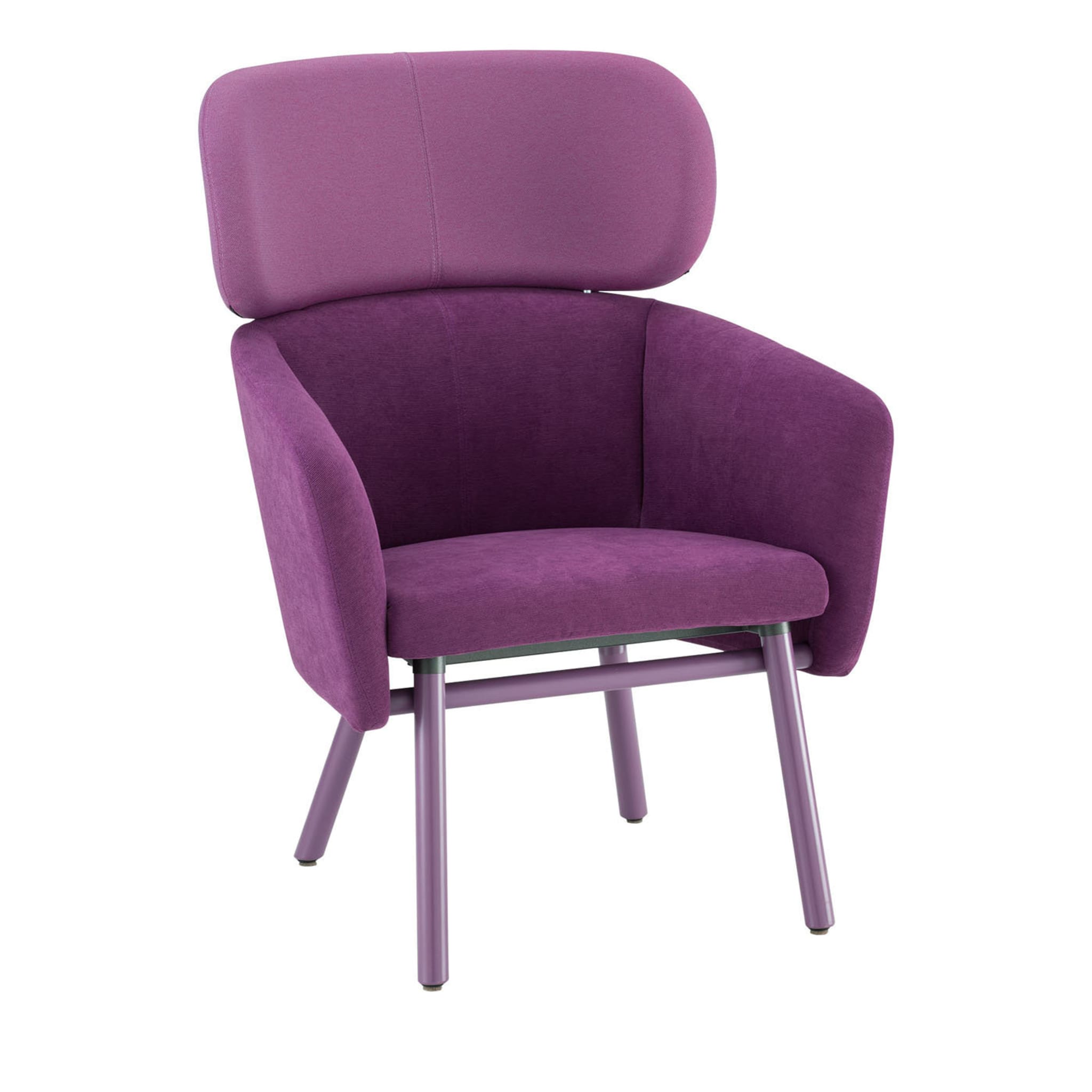 Balù XL Fliederfarbener Stuhl von Emilio Nanni - Hauptansicht