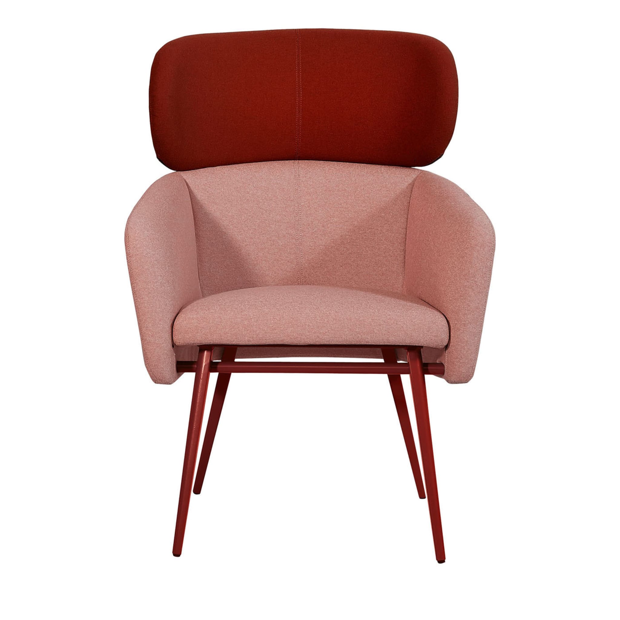 Balù XL Met Pink and Burgundy Chair By Emilio Nanni - Main view