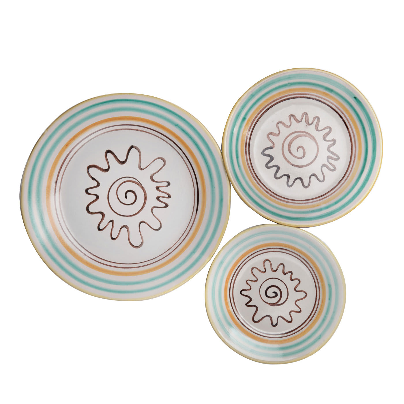 Set of 3 Circle Plates for Six - Ceramica Pinto