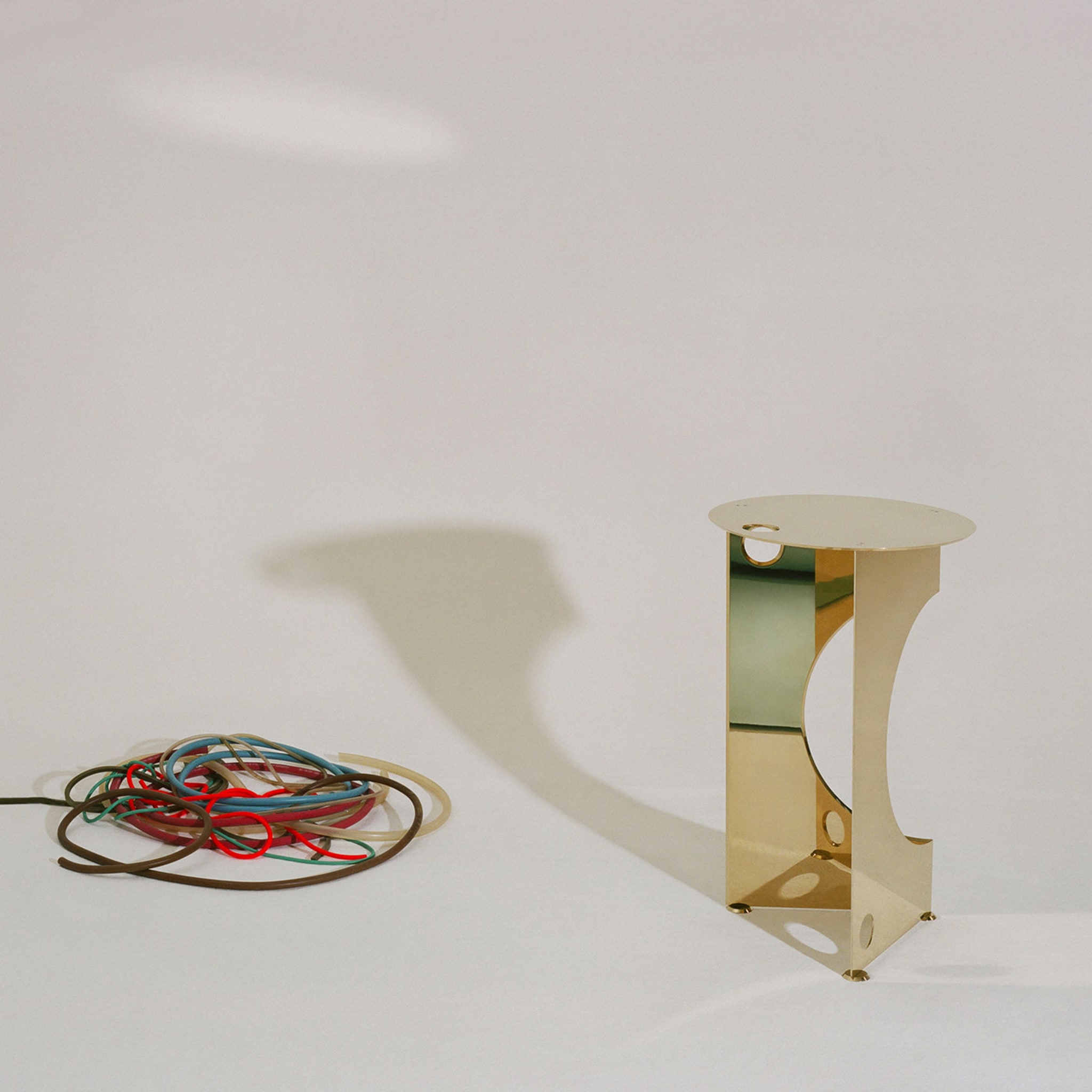One Side Table in Polished Brass - Alternative view 2