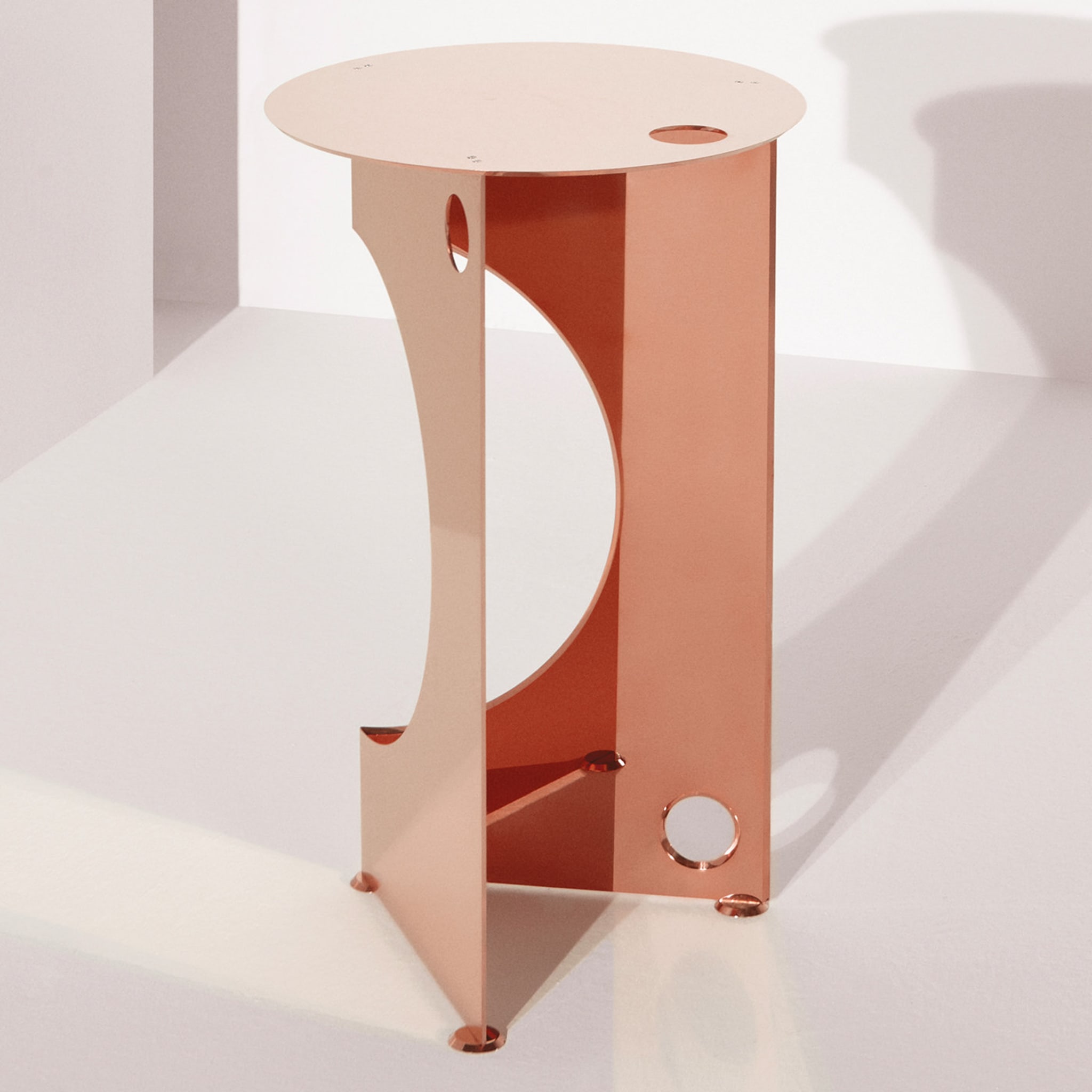 One Side Table in Copper - Alternative view 1
