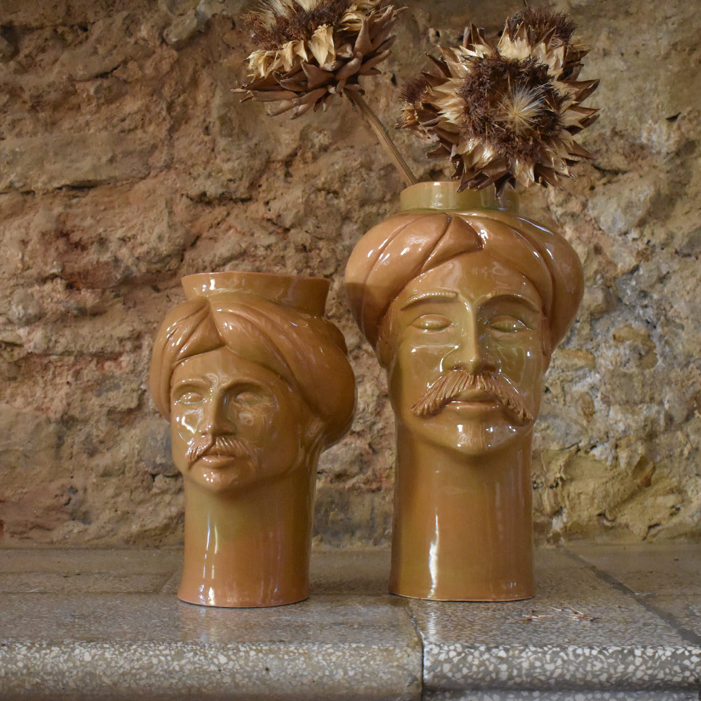 Solimano Ochre Vase - Crita Ceramiche