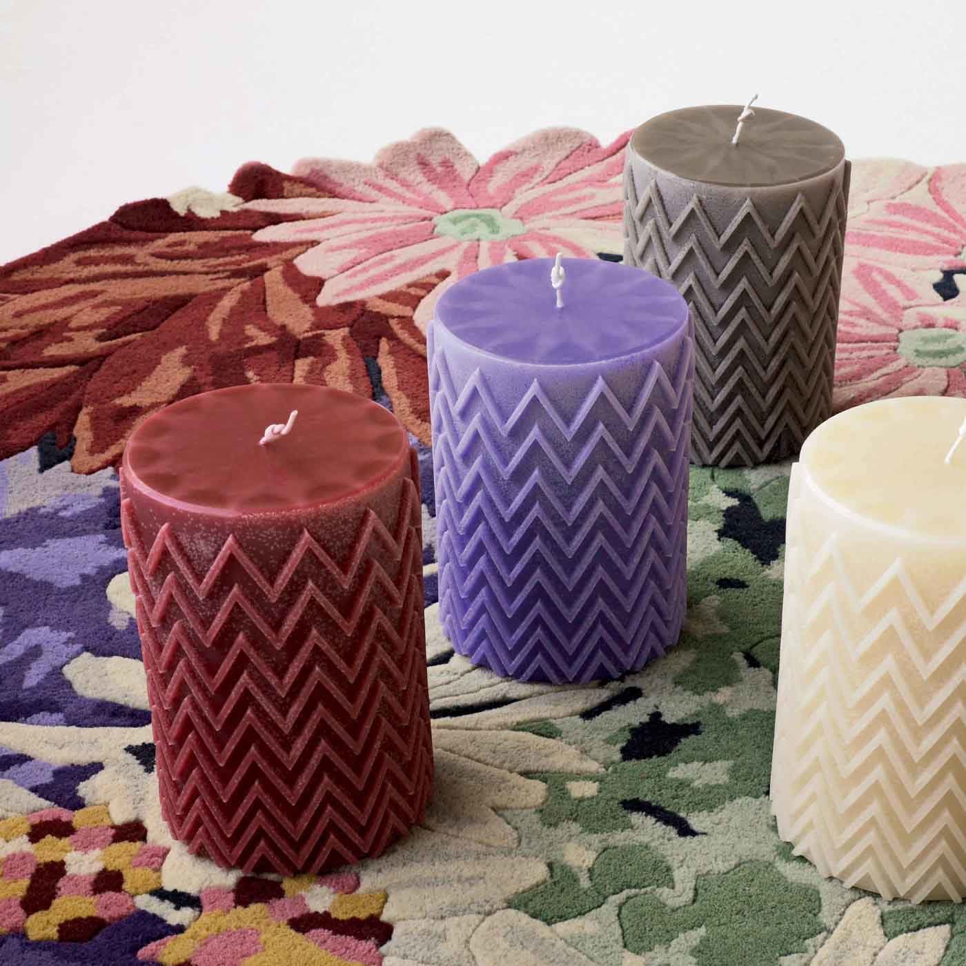 Chevron Red Candle - Missoni Home Collection