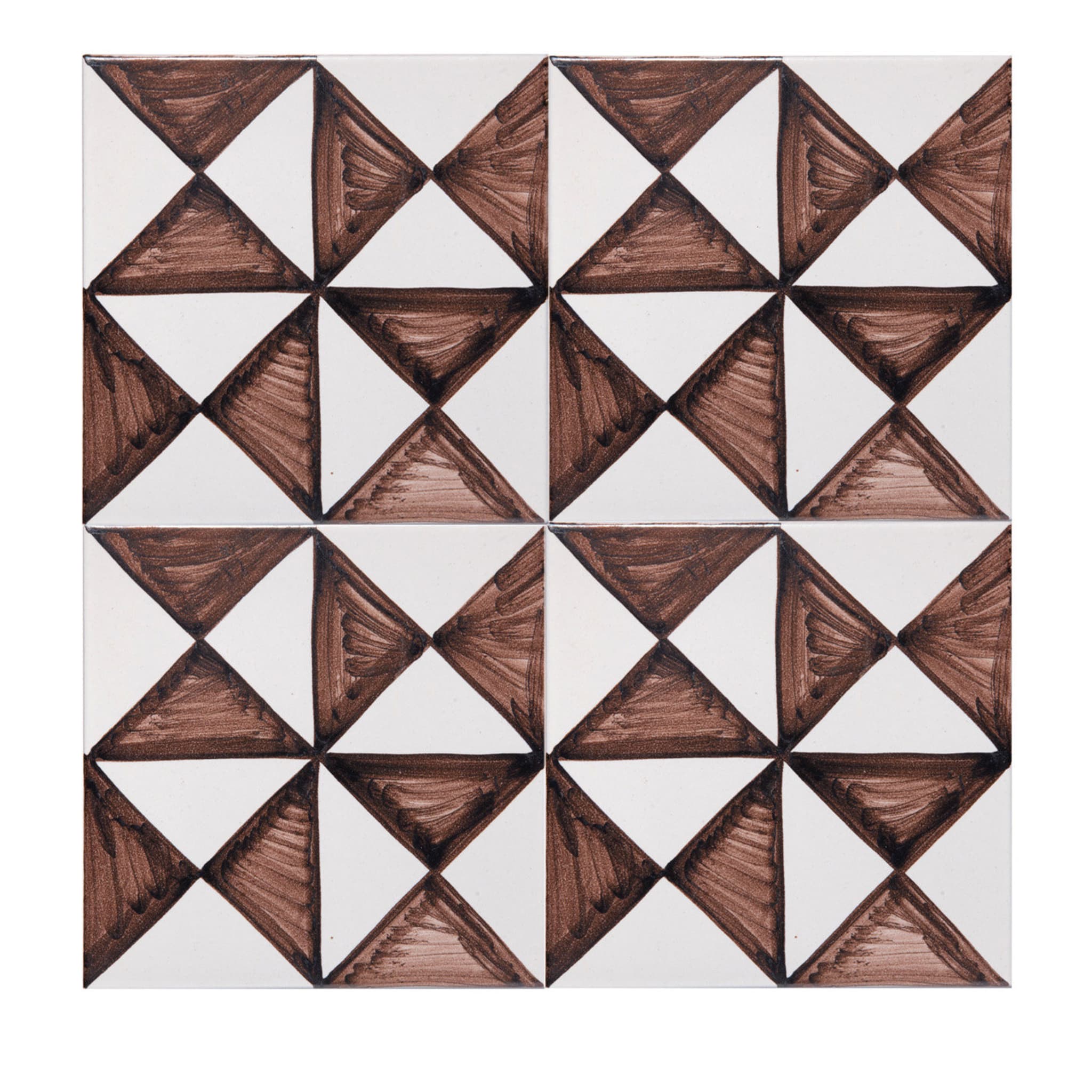 Set of 4 Riggiola Brown Tiles - Main view