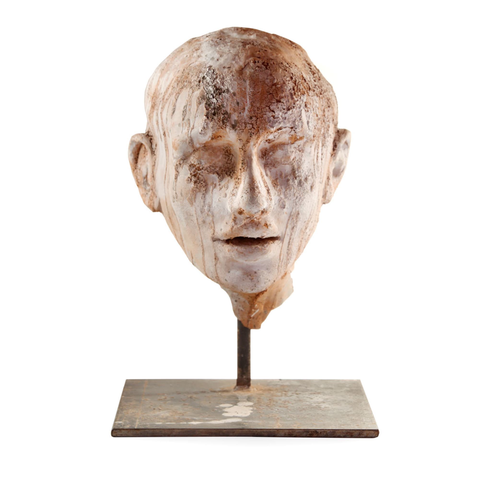 Escultura de cabeza inquieta - Vista principal