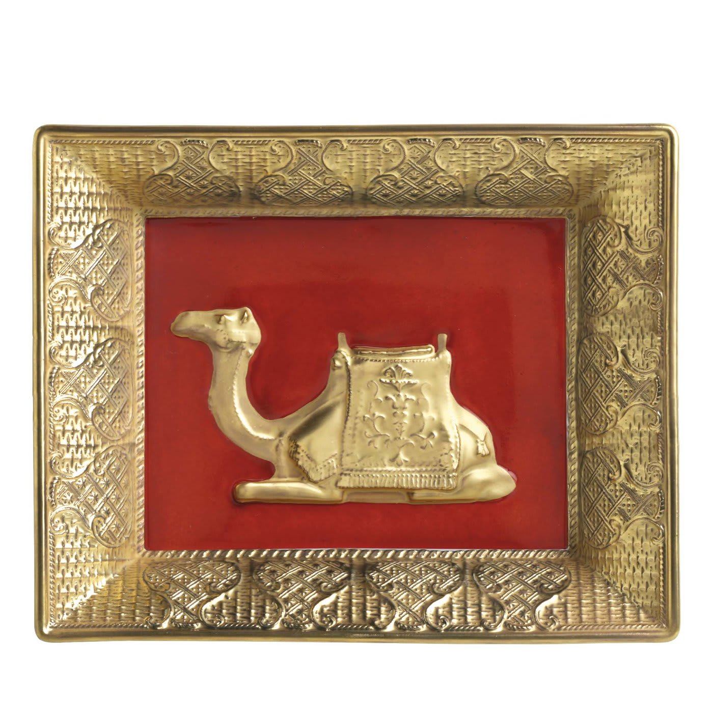 Camel Red Gold Vide Poche - Villari Home Couture