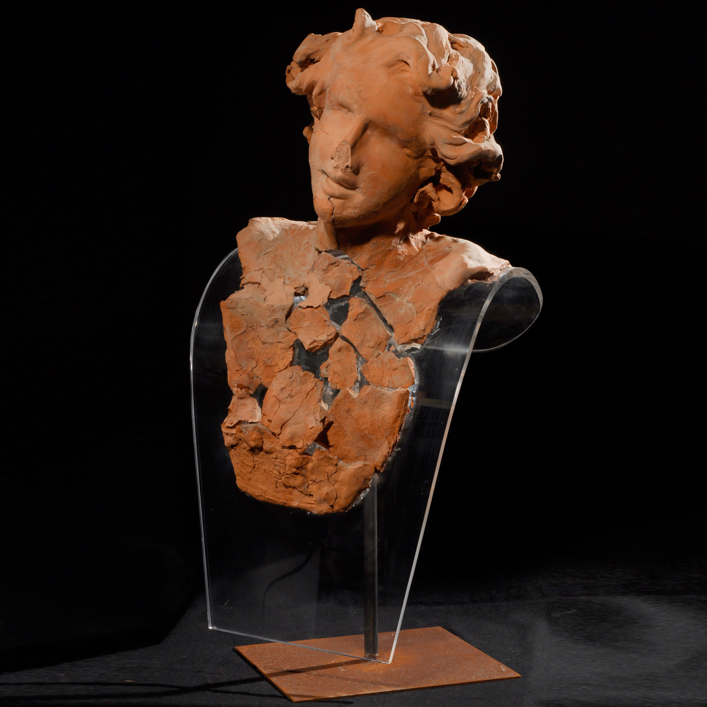 Cupid Essence Terracotta Sculpture - Anna and Rosaria Corcione