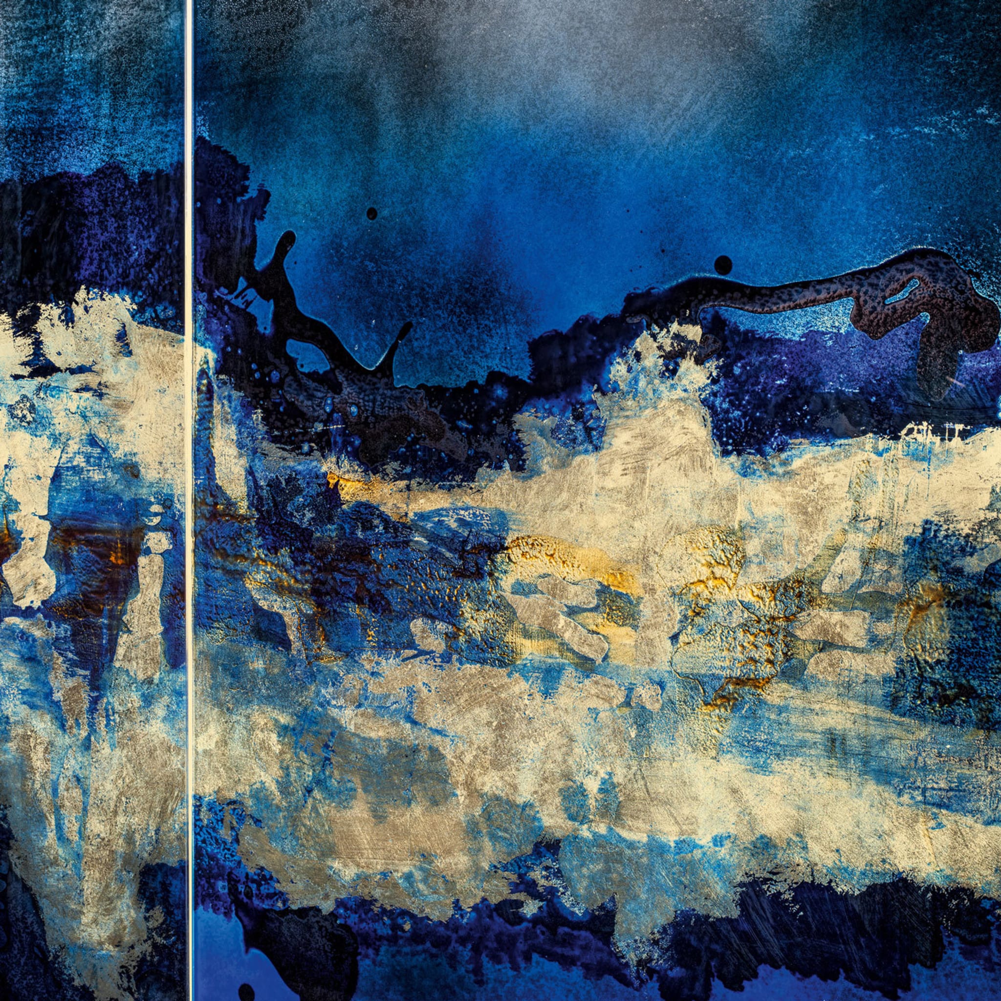 Deep Blue Wall Mirror by Giovanni Luca Ferreri - Alternative view 1