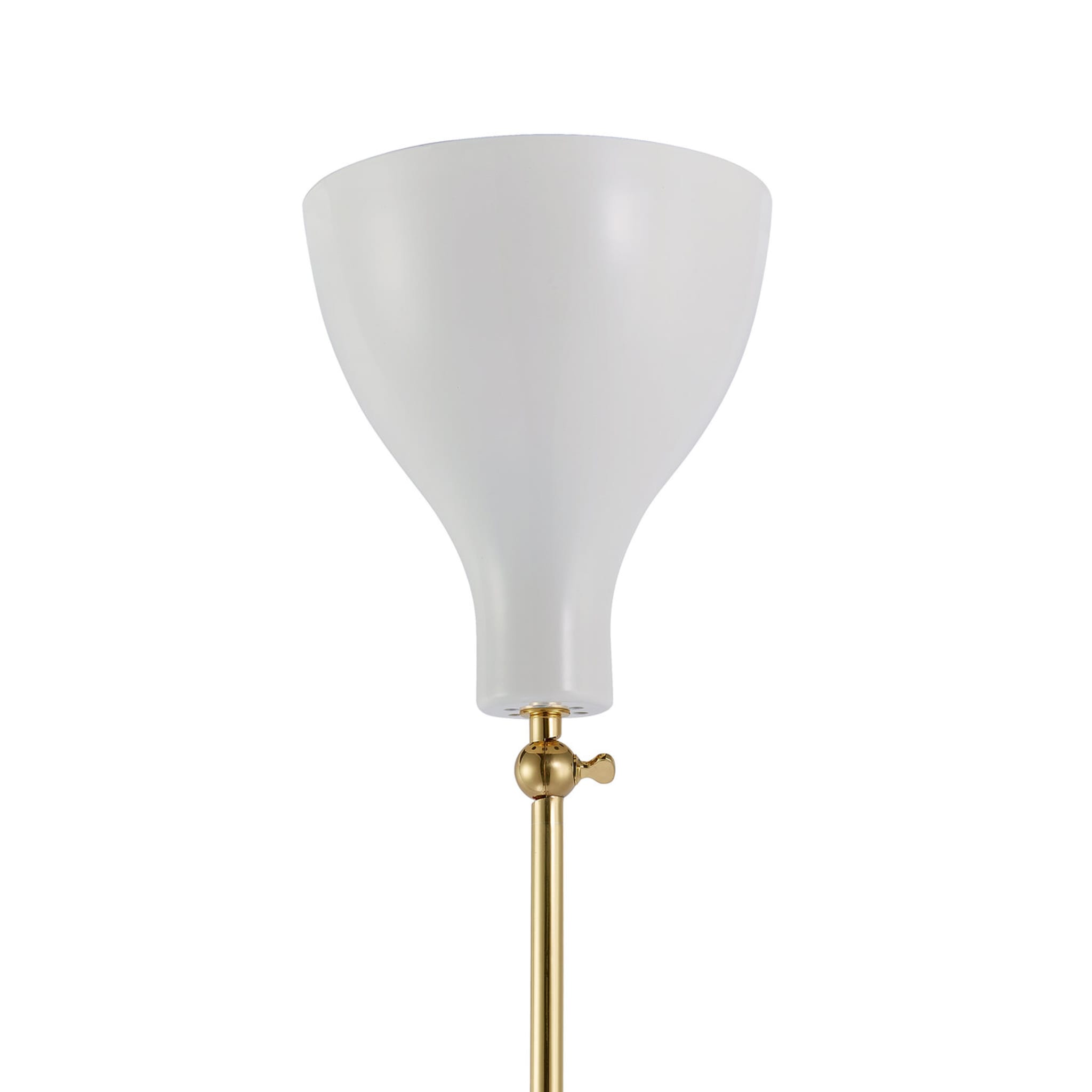 Lady V Black and White Tall Floor Lamp in Brass - Alternative view 1