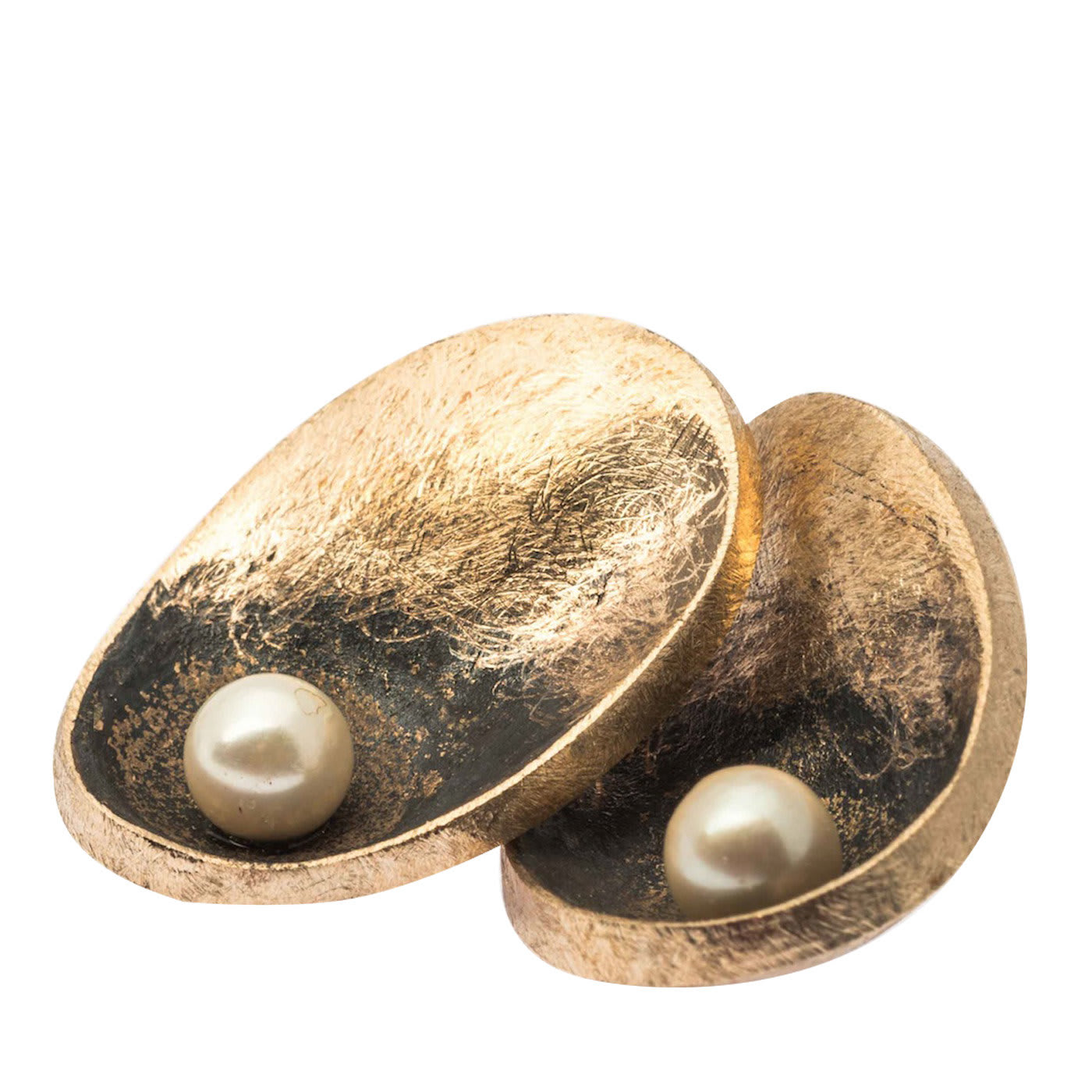 Conchiglia Bronze and Pearl Earrings - Maria Paola Barrotta