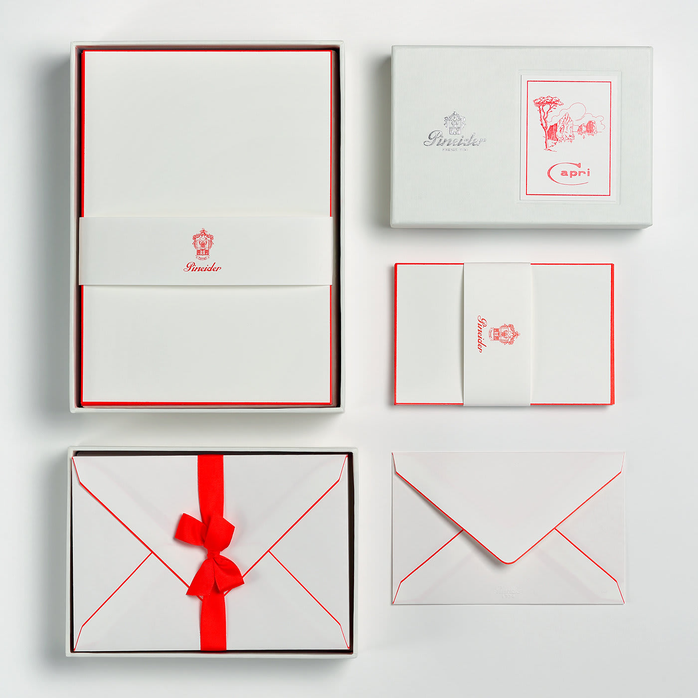 Capri Set of Cardboards and Envelopes 210 x 148 mm Pineider - Artemest