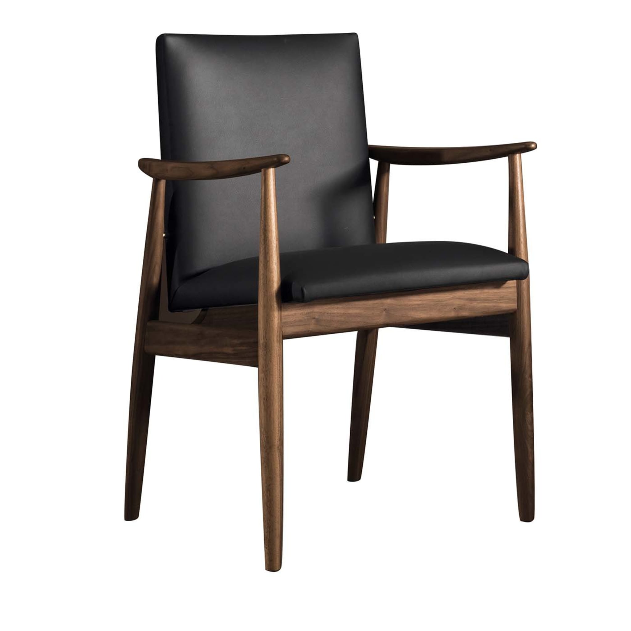 Biancamano Black Chair with Armrests - Main view
