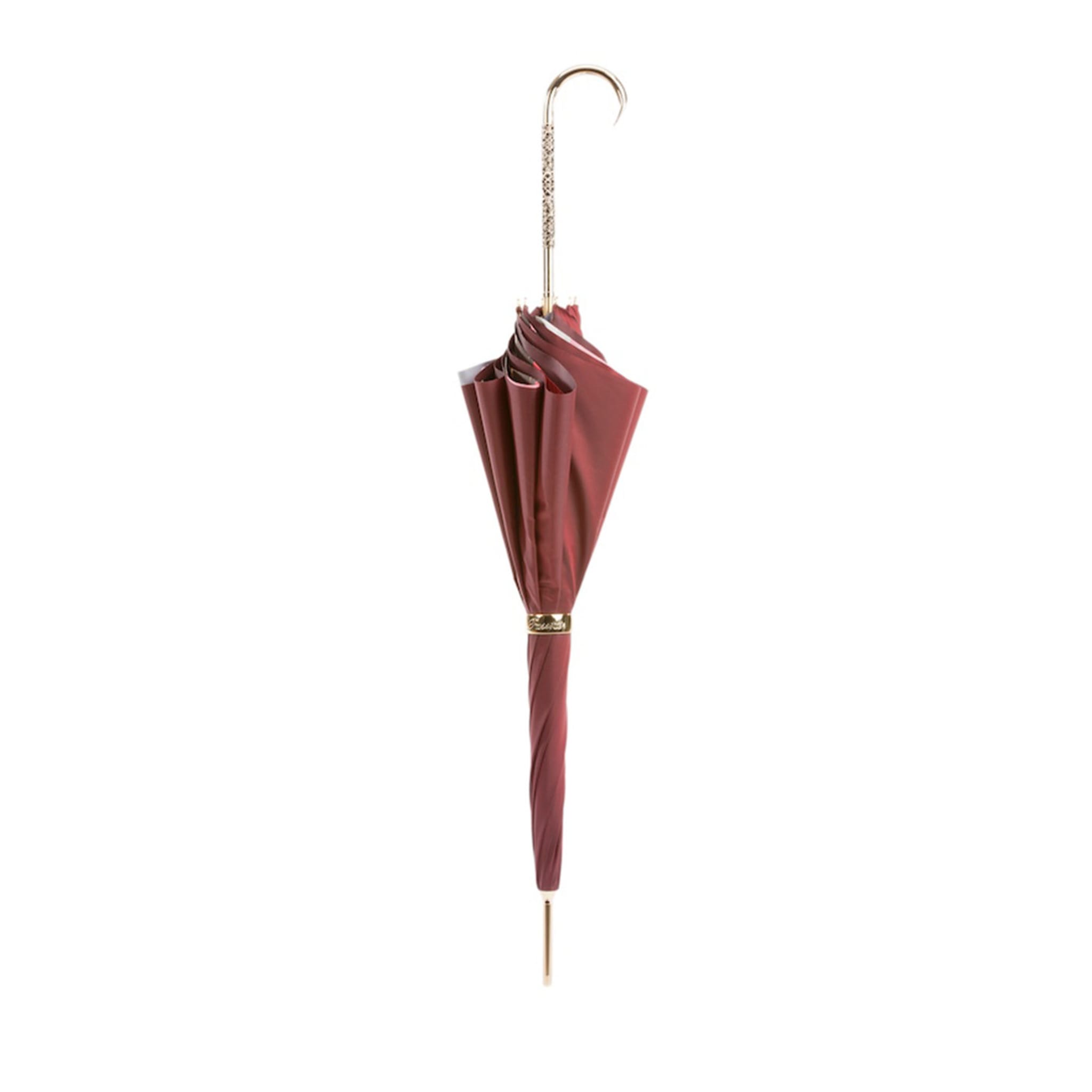 Burgunderfarbener Vintage-Regenschirm - Doppeltuch - Hauptansicht