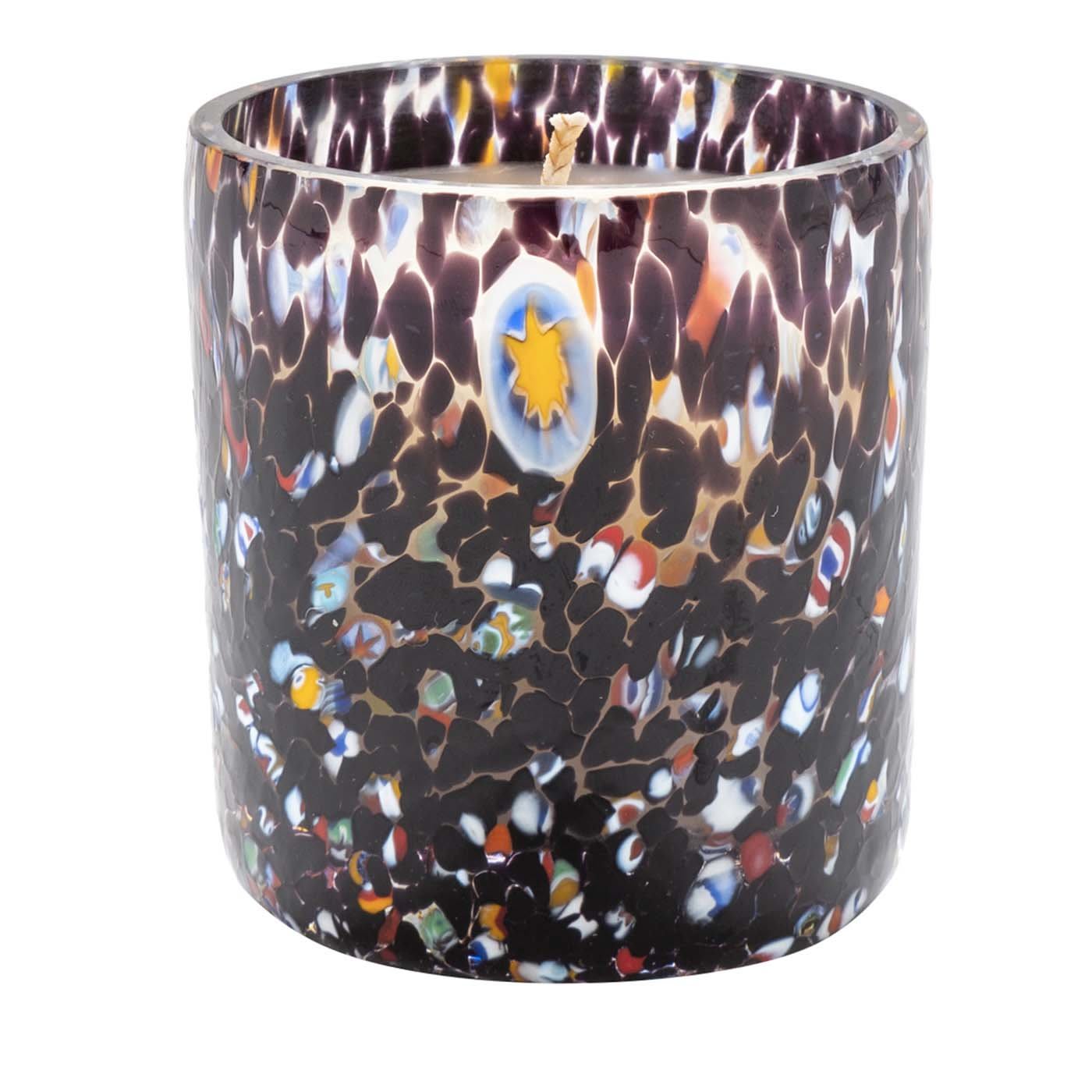 FO.GO Black Murano Glass Set of 3 Candles - Wave Murano Glass by Roberto Beltrami
