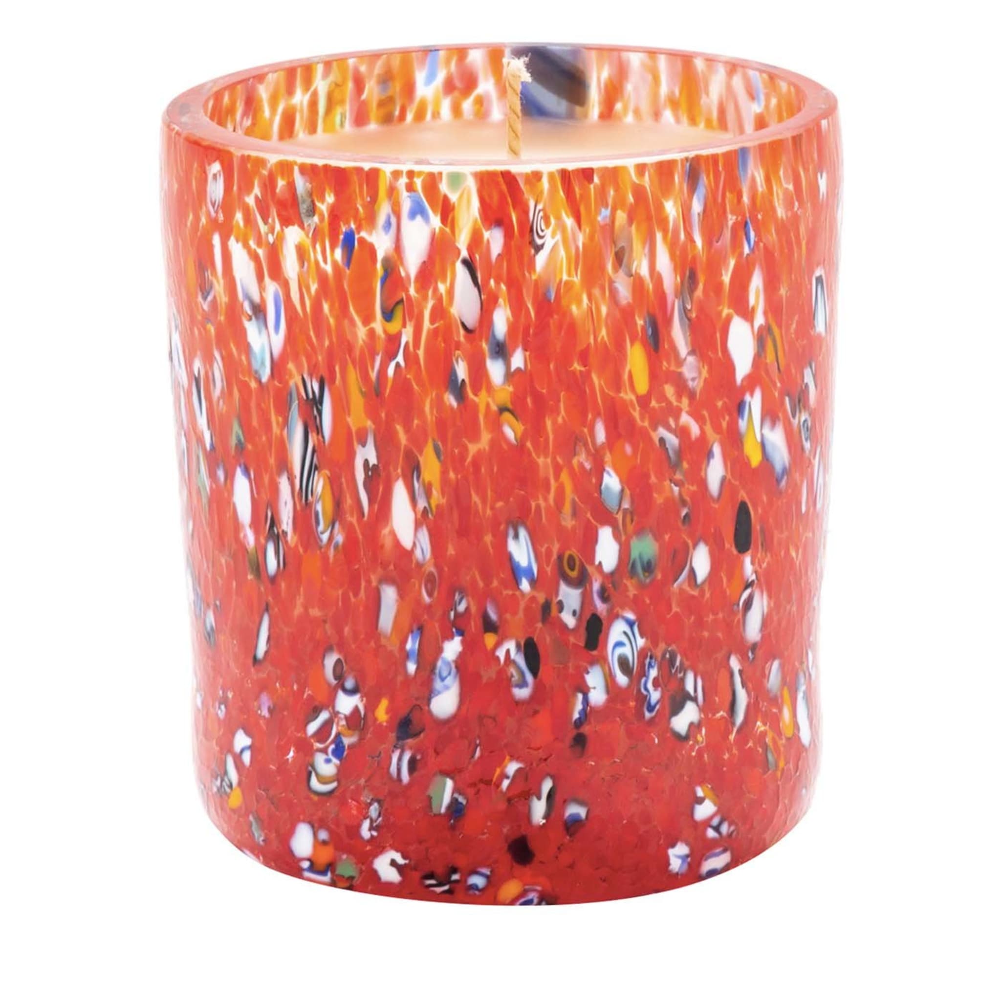FO.GO Red Murano Glass Set of 3 Candles - Main view