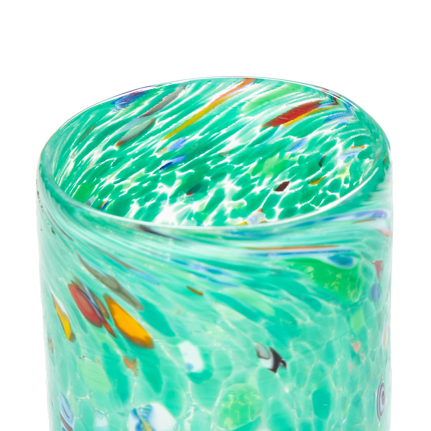 GO.TO Mini Sea Green Glasses - Wave Murano Glass by Roberto Beltrami