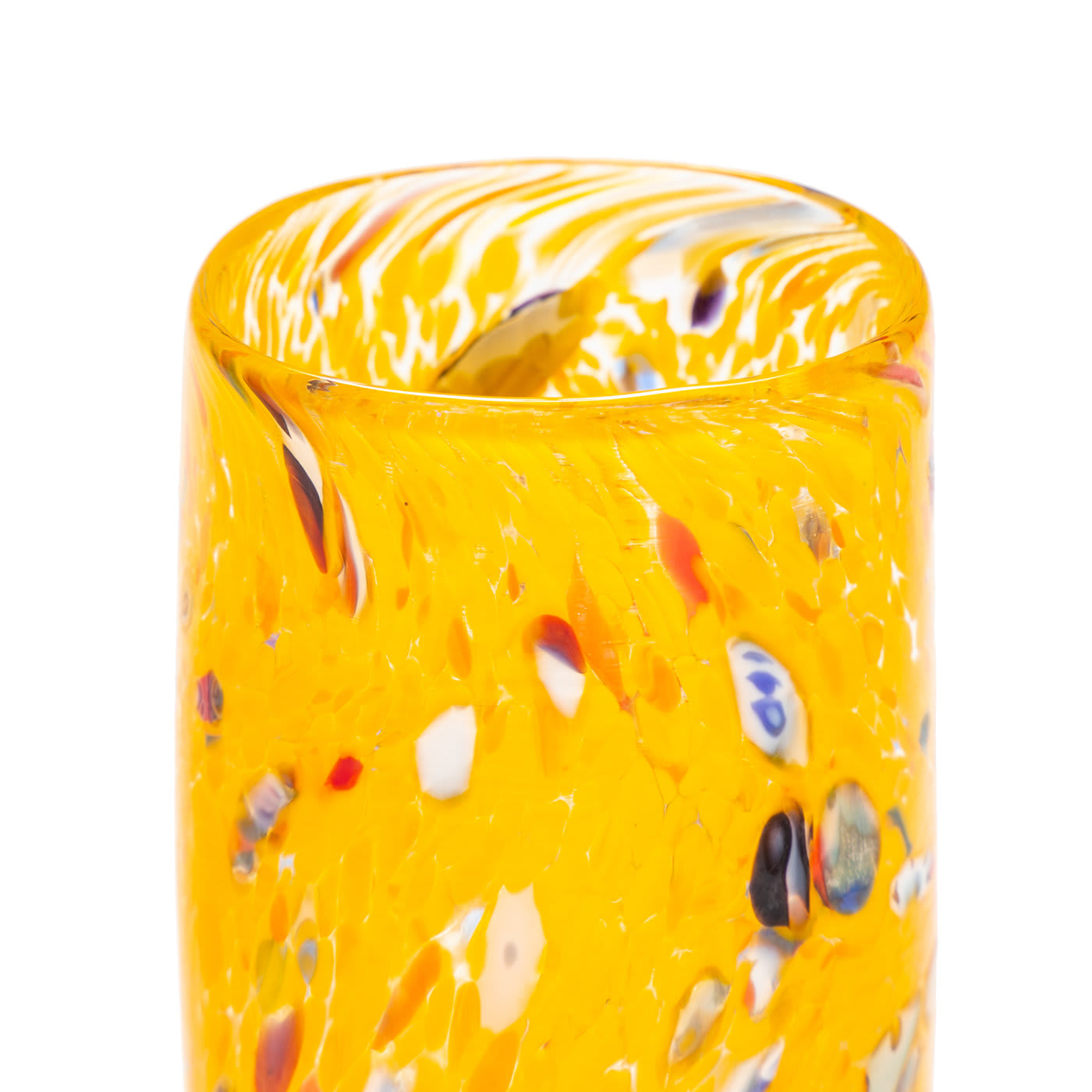 GO.TO Mini Yellow Glasses - Wave Murano Glass by Roberto Beltrami