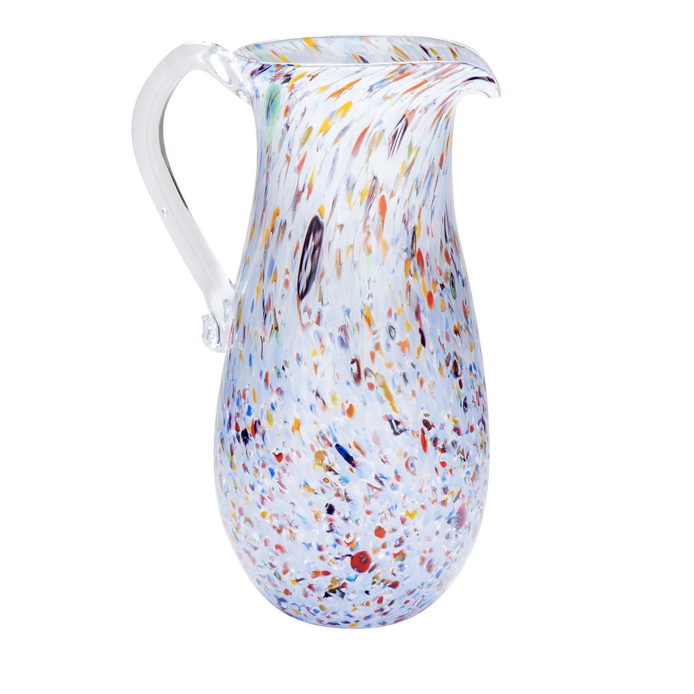GO.TO Periwinkle Water Pitcher - Wave Murano Glass by Roberto Beltrami