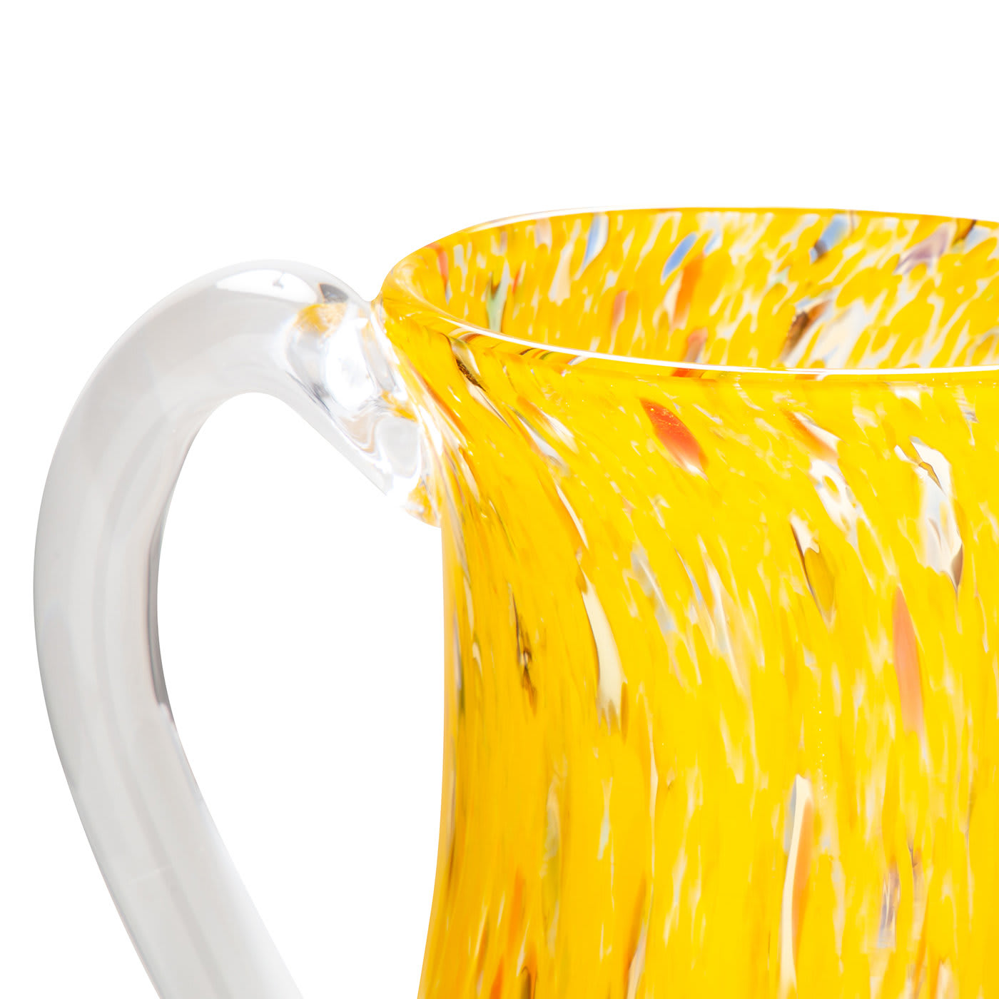GO.TO Yellow Water Pitcher - Wave Murano Glass by Roberto Beltrami