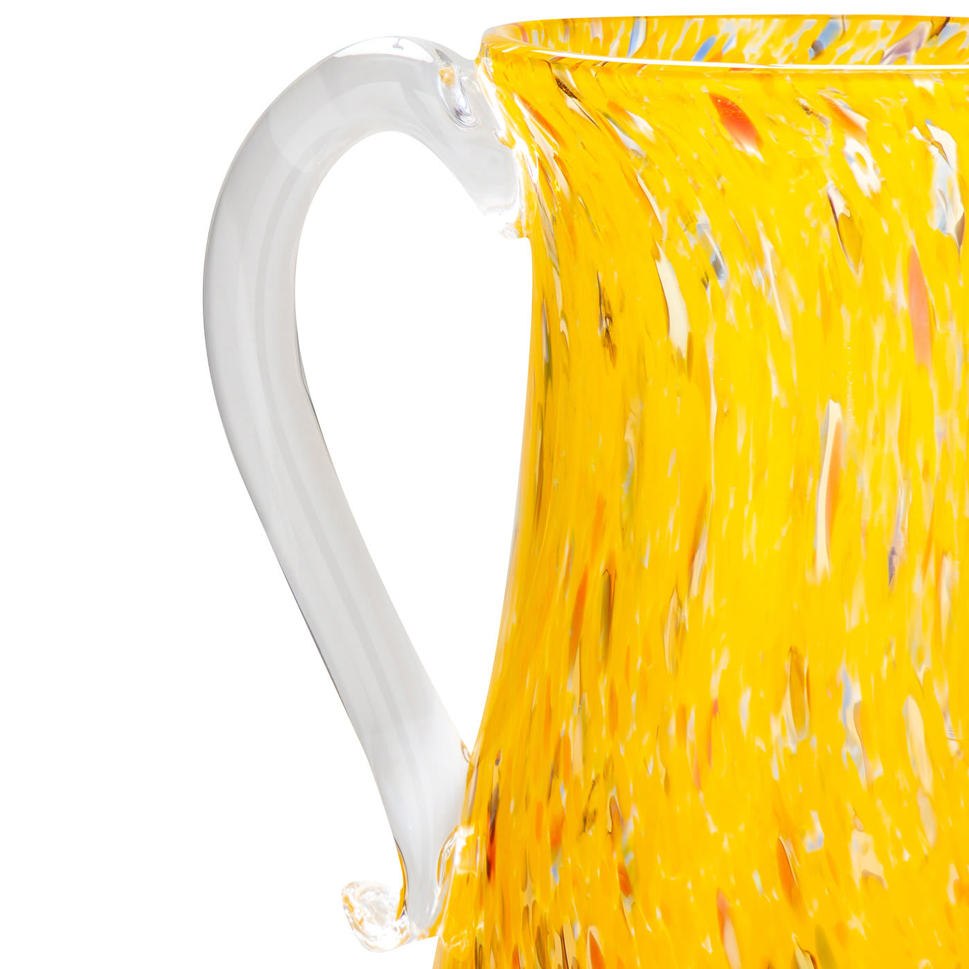 GO.TO Yellow Water Pitcher - Wave Murano Glass by Roberto Beltrami