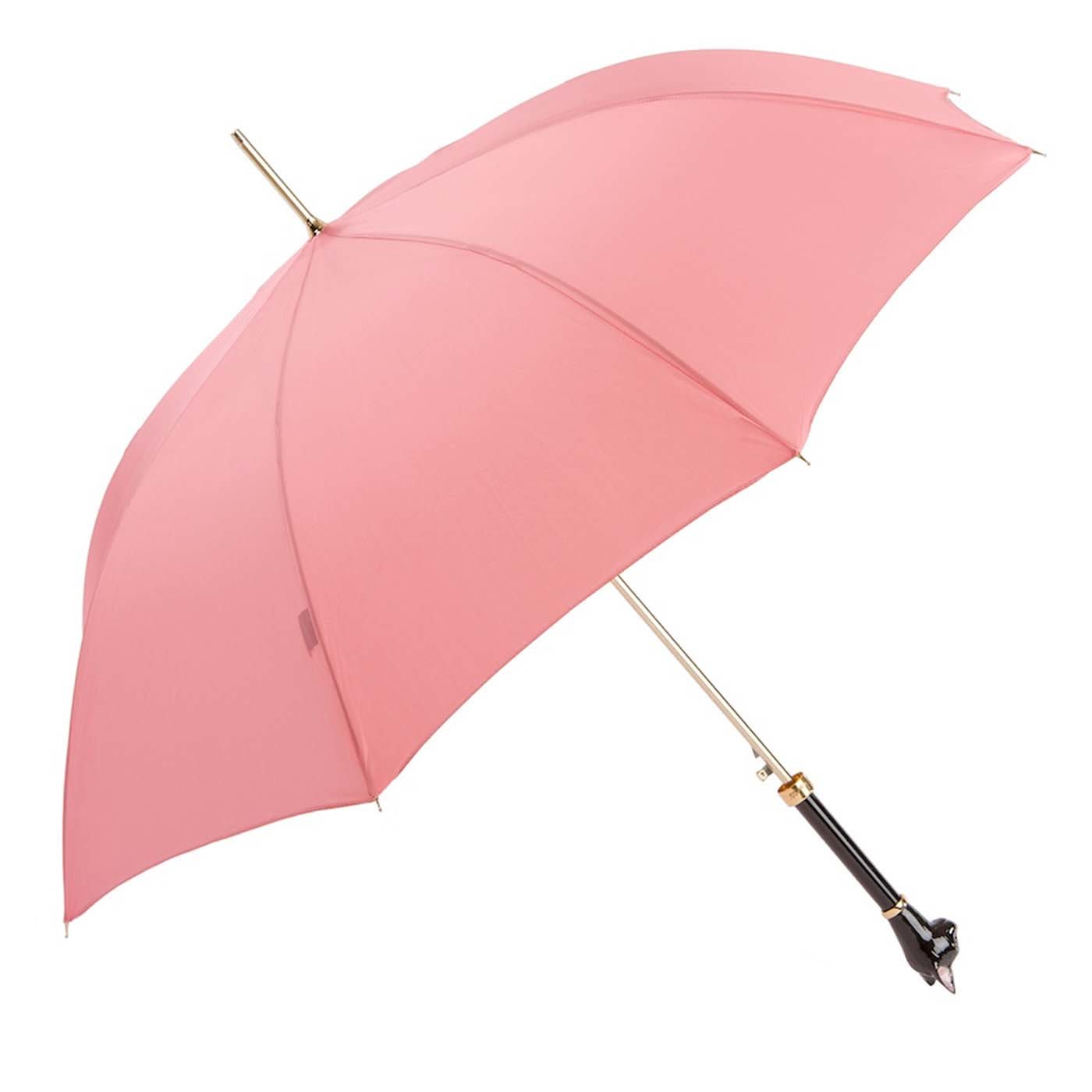 Pink Umbrella With Cat Handle - Pasotti