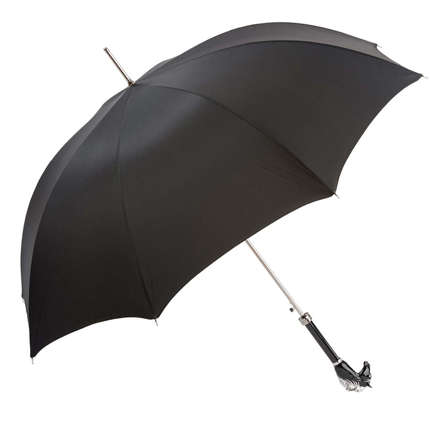 Black Umbrella with Horse Handle - Pasotti