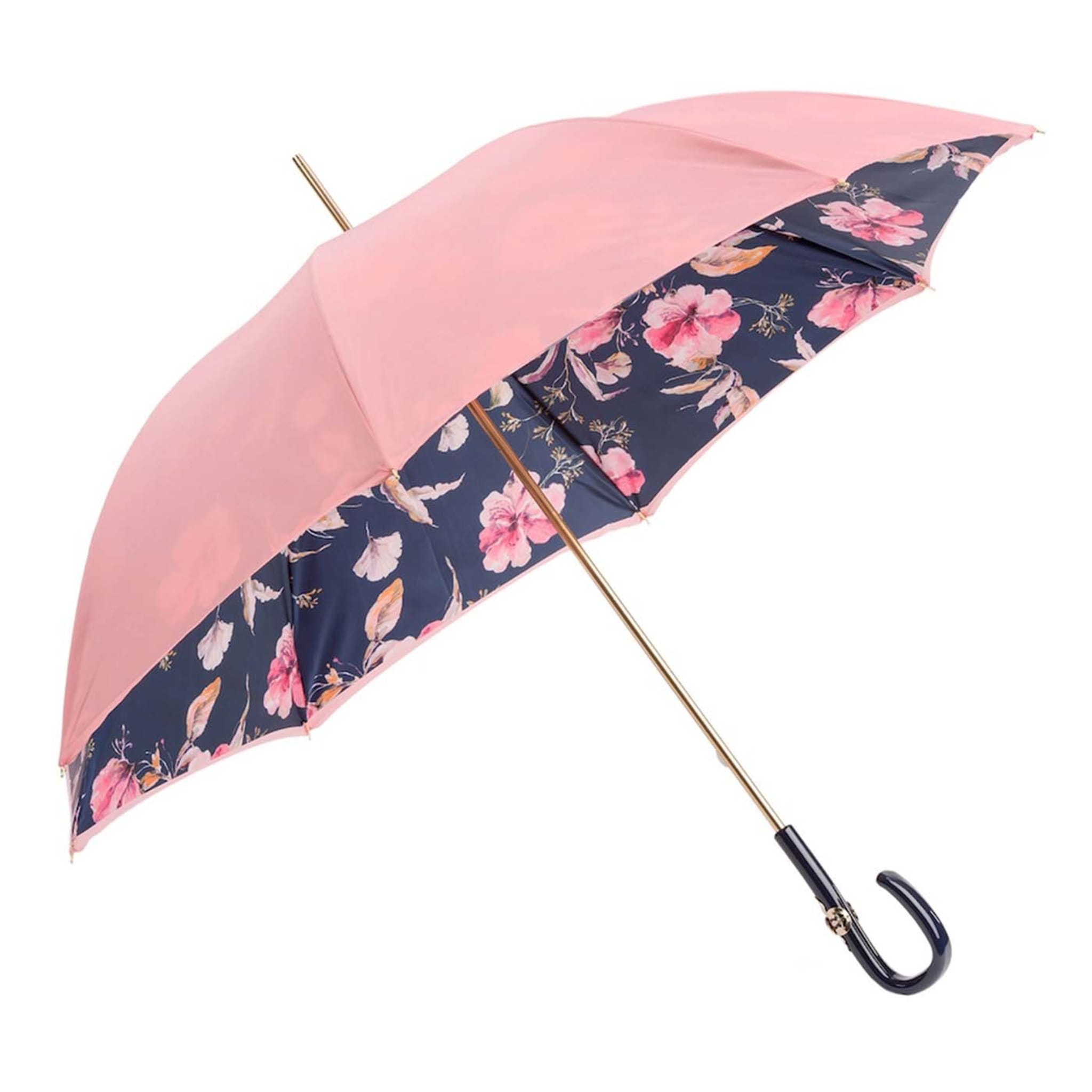 Paraguas rosa con flores - Vista principal