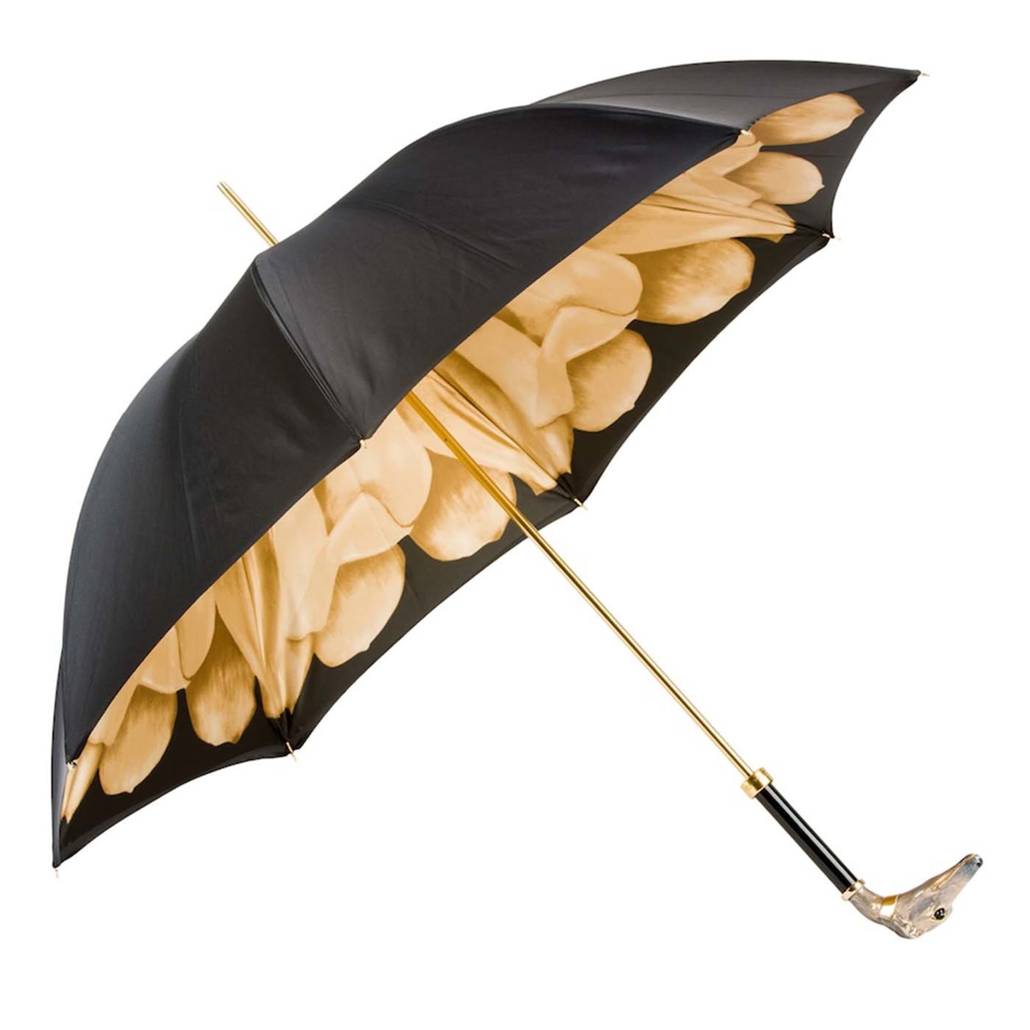 Schwarzer Regenschirm mit Greyhound-Griff - Hauptansicht