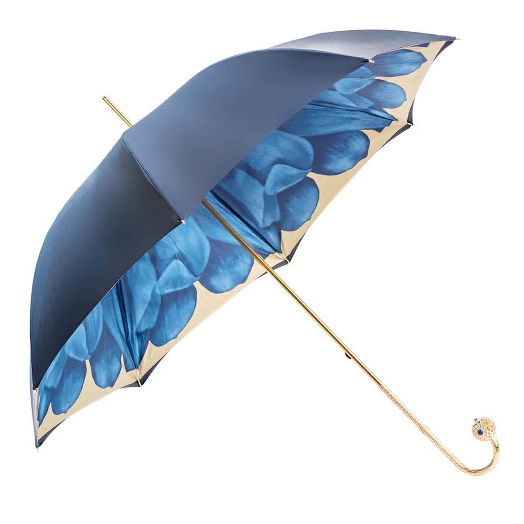 Luxury Blue Dahlia Umbrella - Alternative view 4