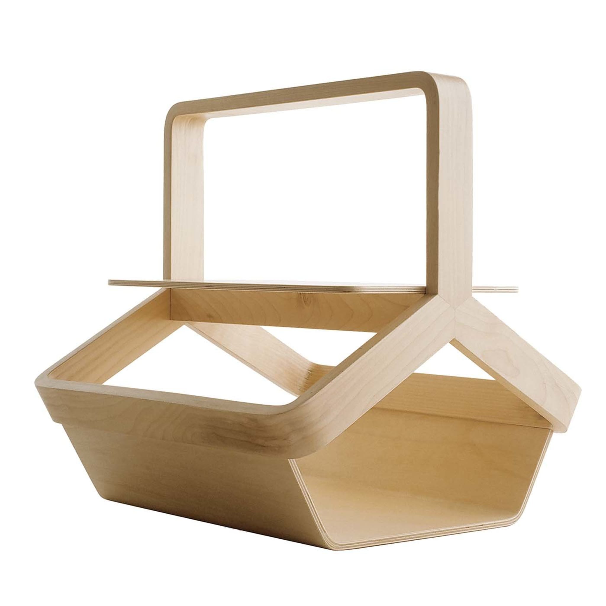 Magazine Basket with Natural Finish by Enzo Berti - Main view