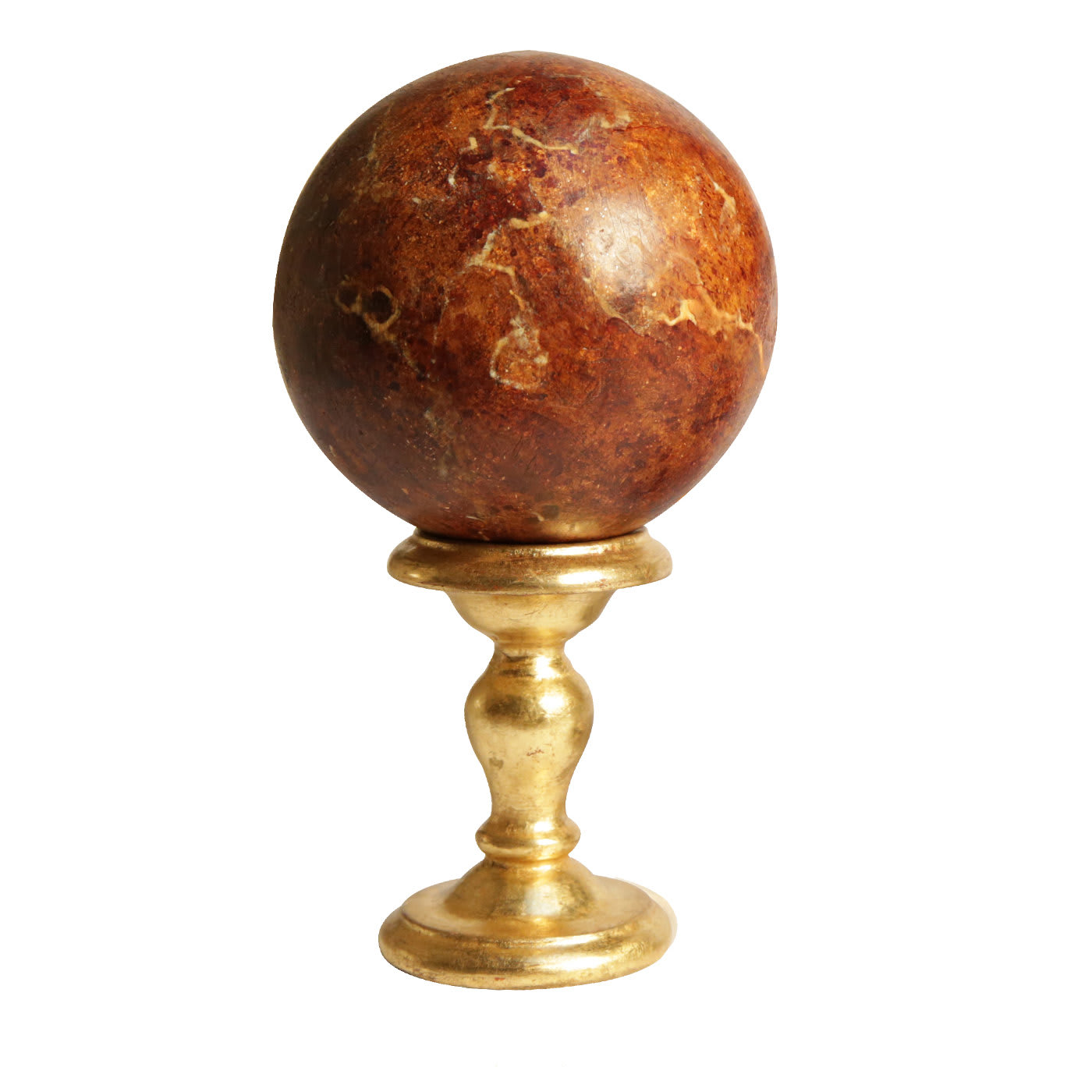 Gold Player Wood Sphere - Castorina