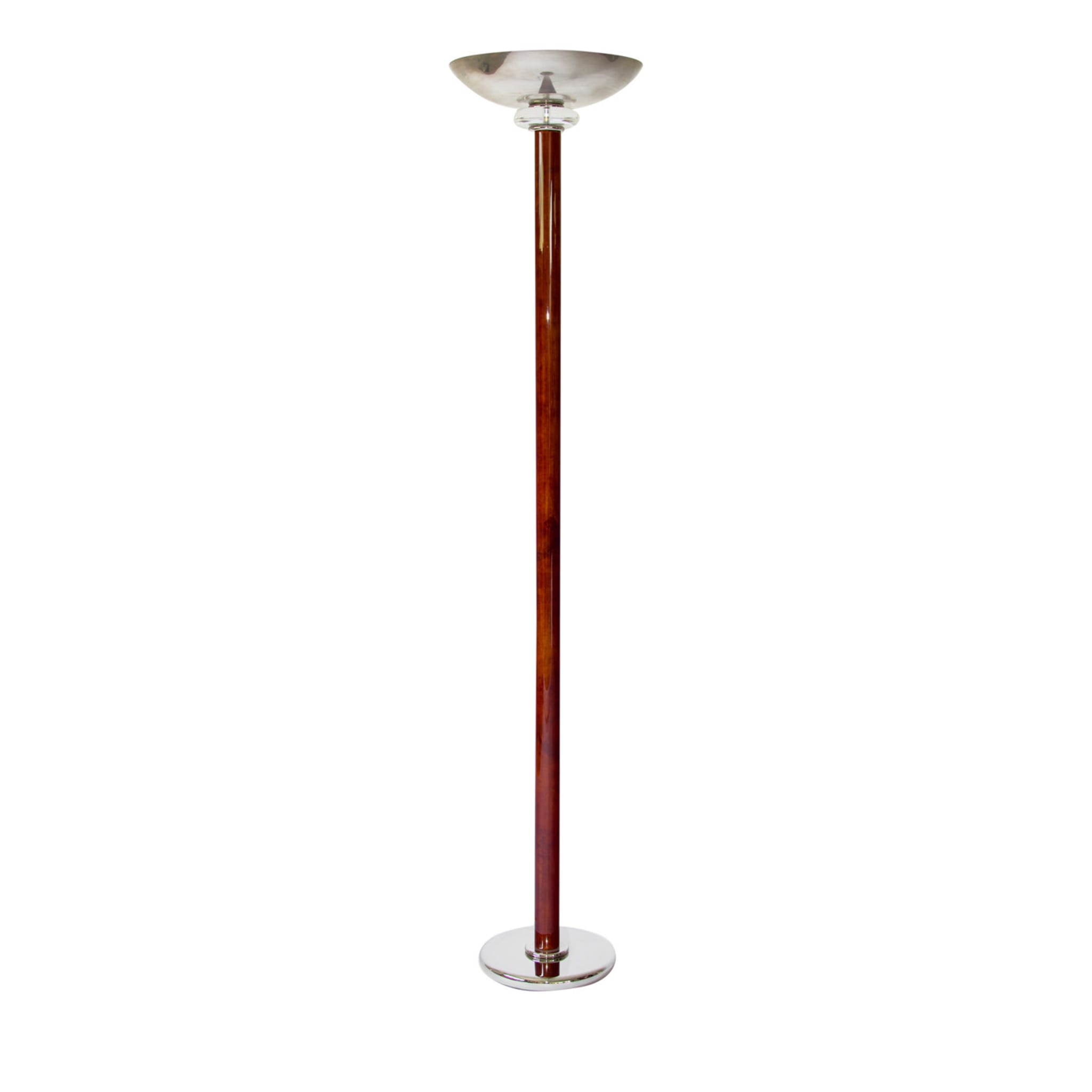 Leather and Brass Floor Lamp - Main view