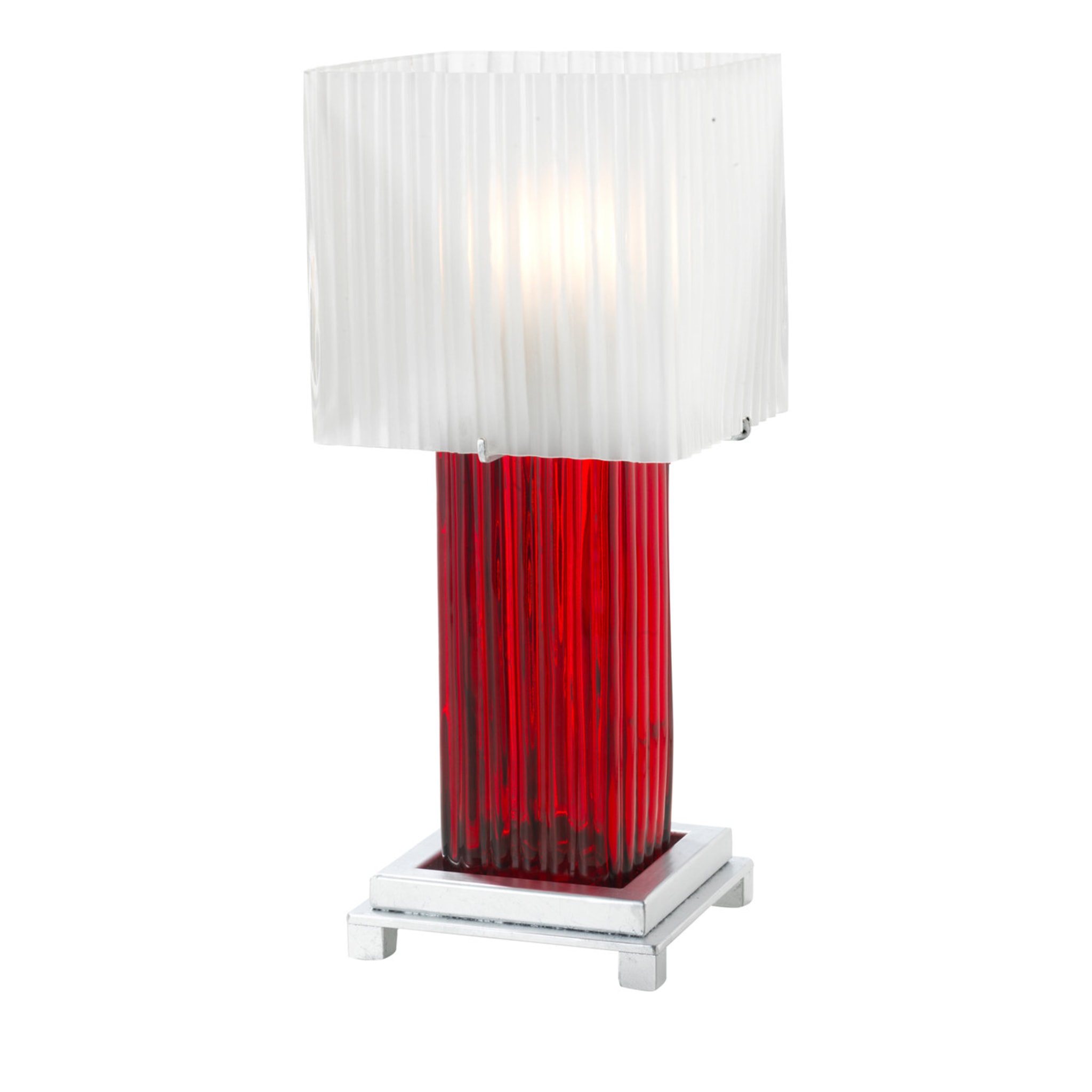 Contemporary Red Table Lamp - Main view