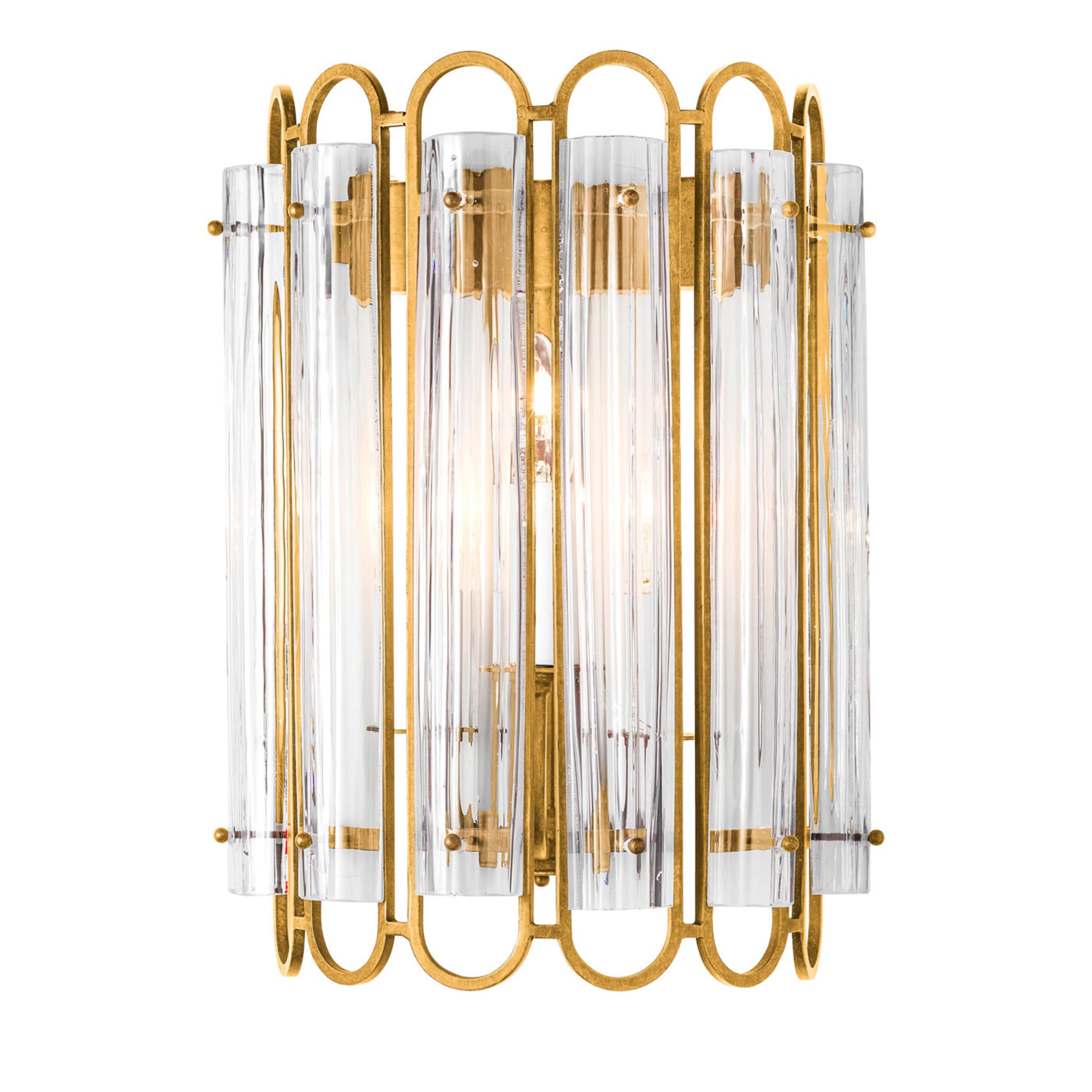 Art Deco Antike Gold Wandlampe - Hauptansicht