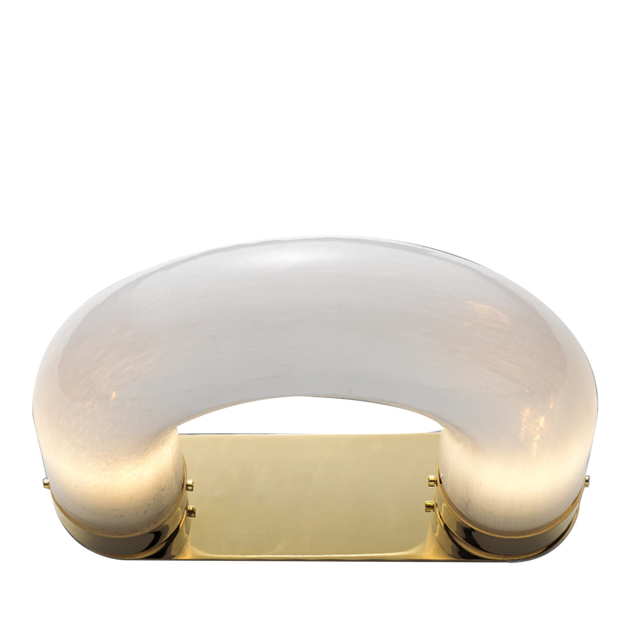 Chain Gold and White Glass Wall Lamp - Main view