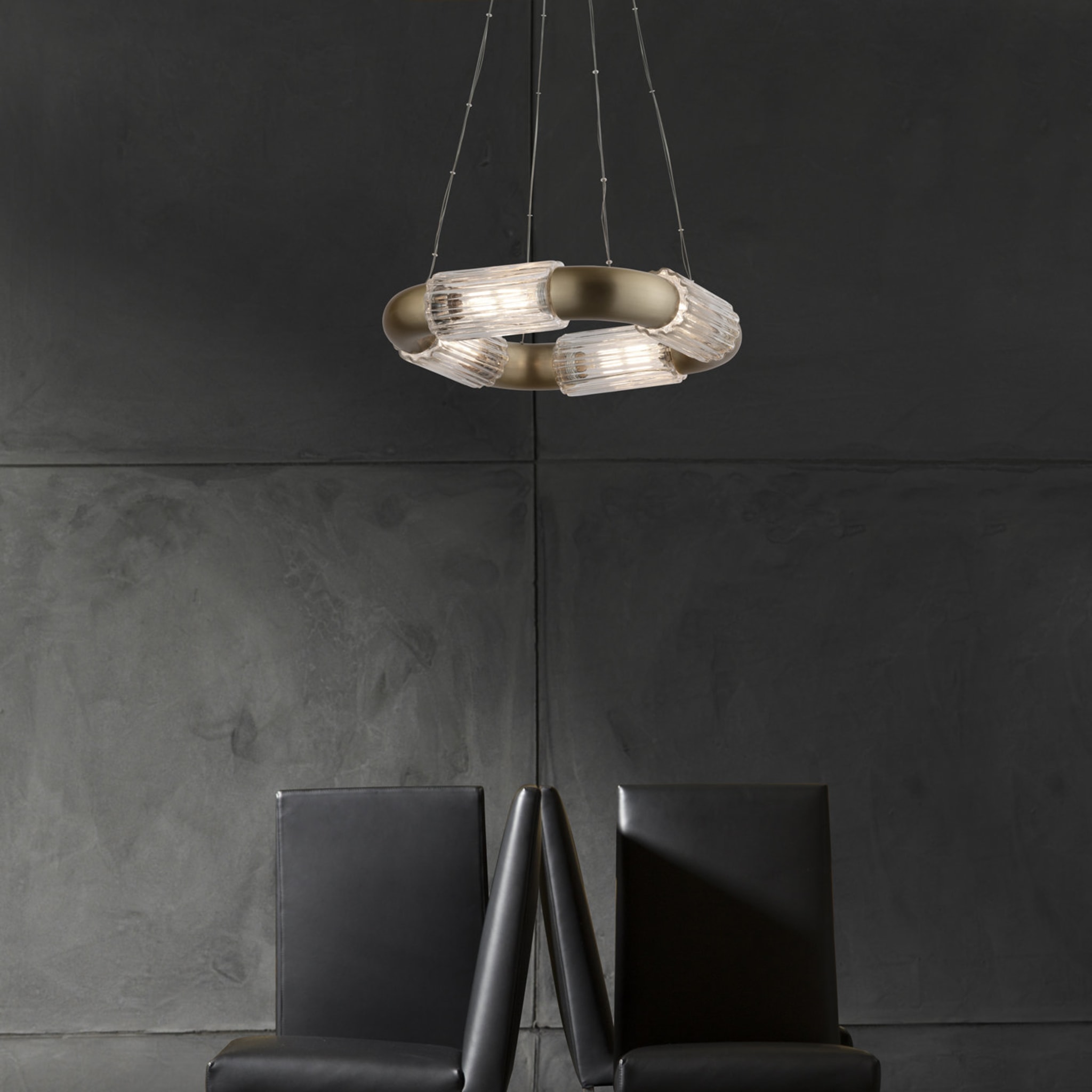 Brass and Glass Pendant Lamp - Alternative view 1