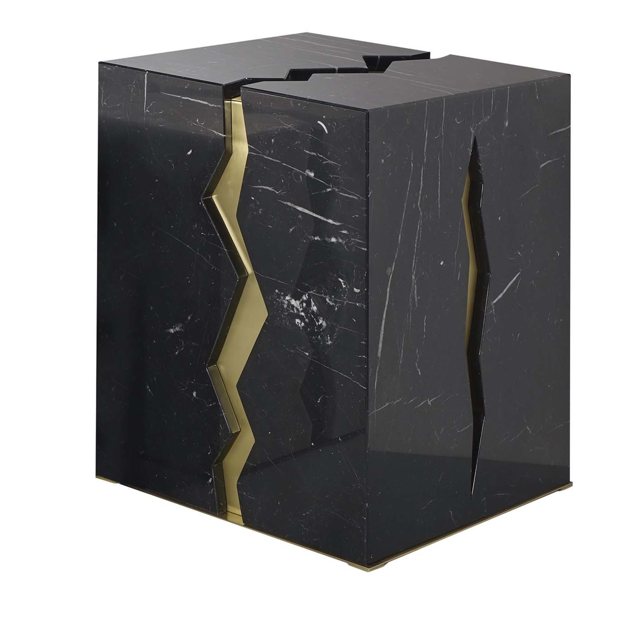 Crepa Side Table in Marquina Marble - Main view