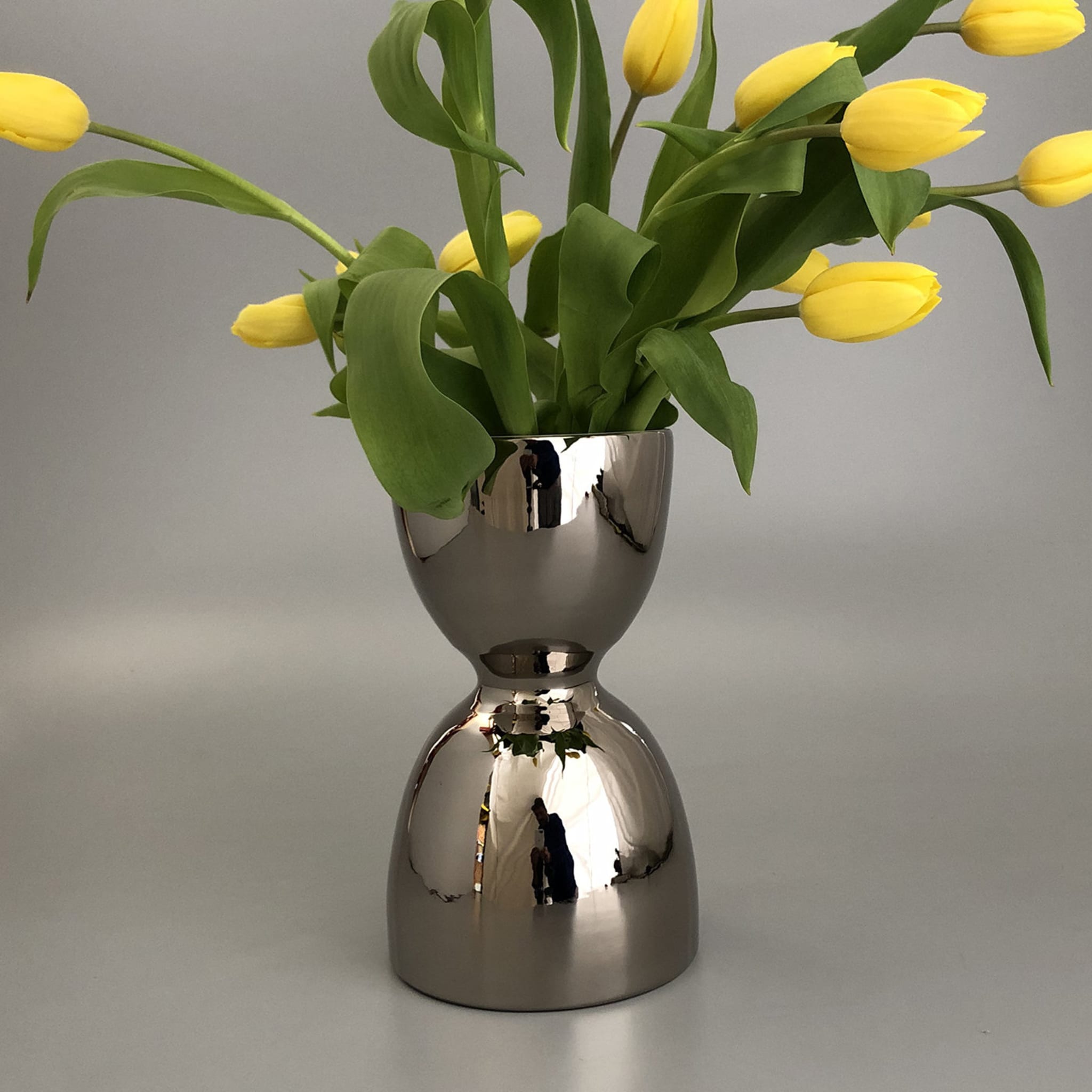 Bell Jigger Palladium Terracotta Flower Vase - Alternative view 1