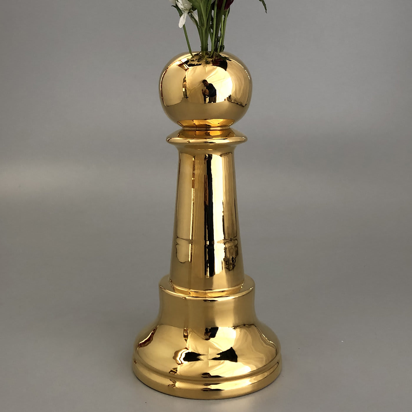 Pedone Brass Pawn Flower Vase - Tuttoattaccato